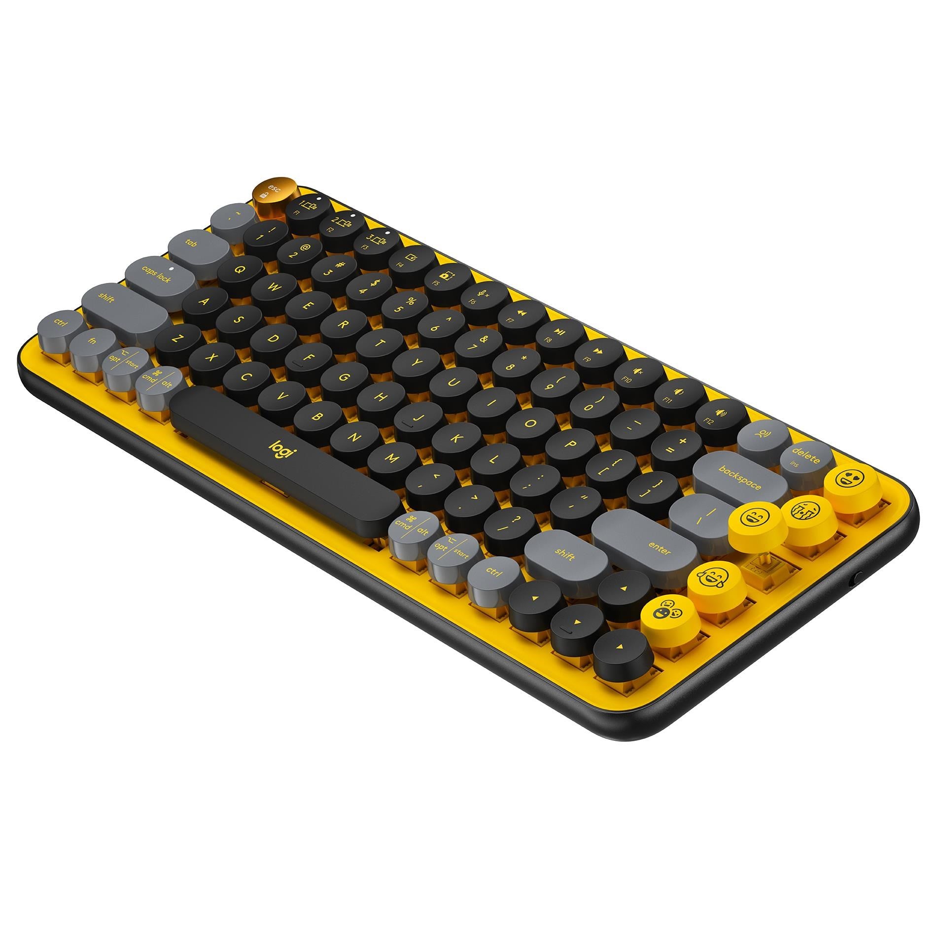 Logitech POP Keys Wireless Mechanical Keyboard with Emoji Keys (Blast Yellow)