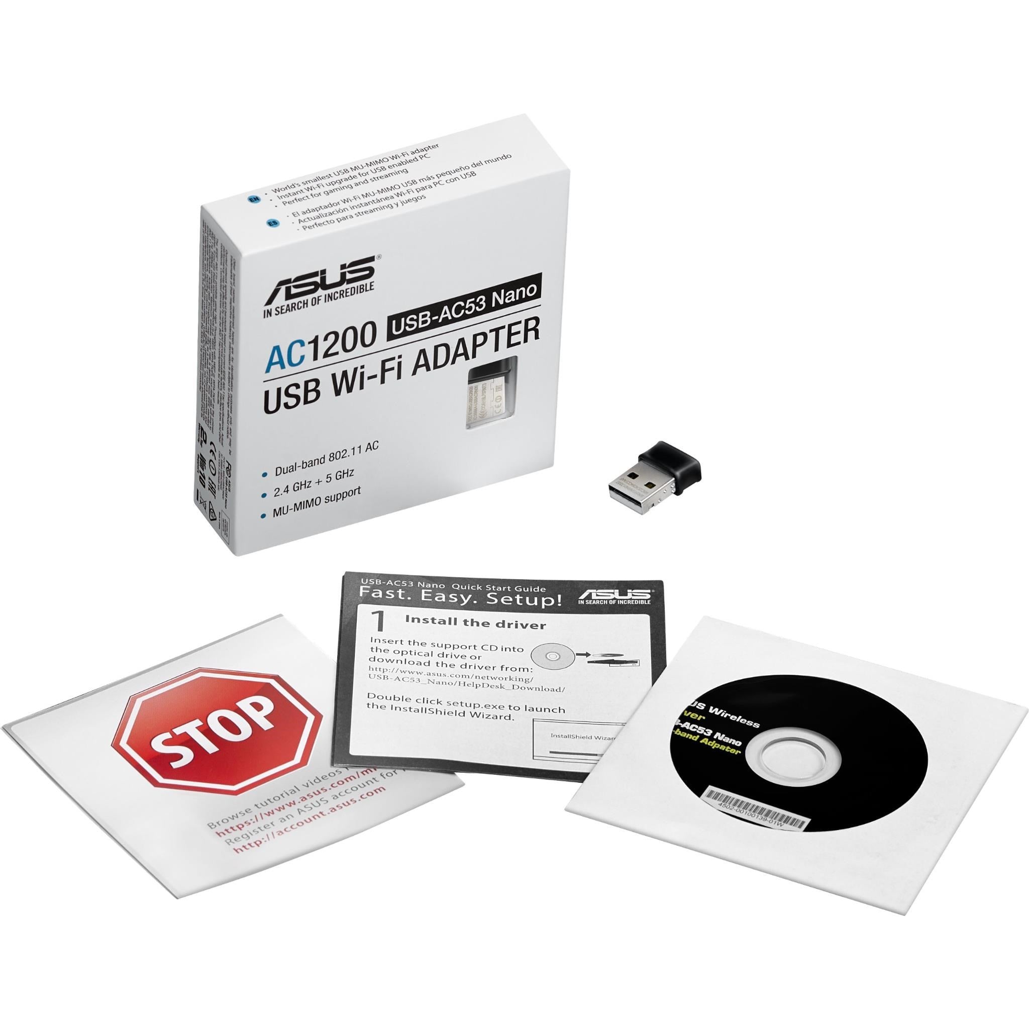 ASUS USB-AC53 AC1200 Wi-Fi 5 USB Adapter