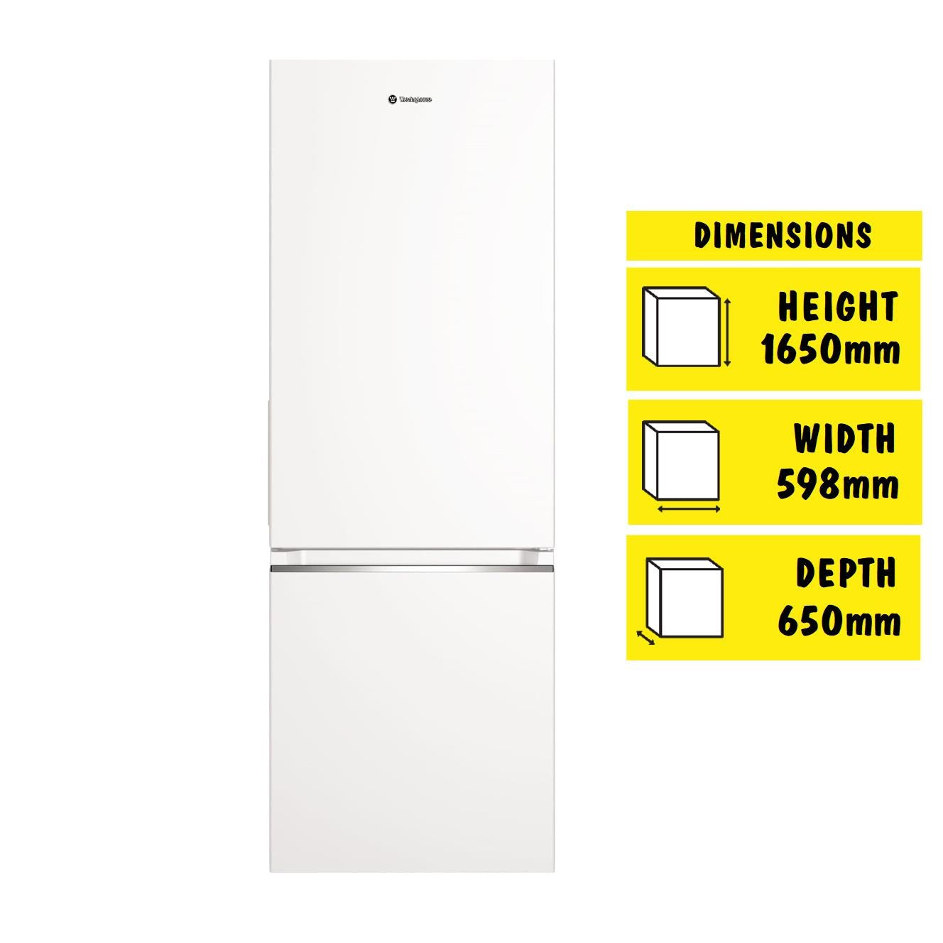Westinghouse WBB3100WK 308L Bottom Mount Fridge (White)