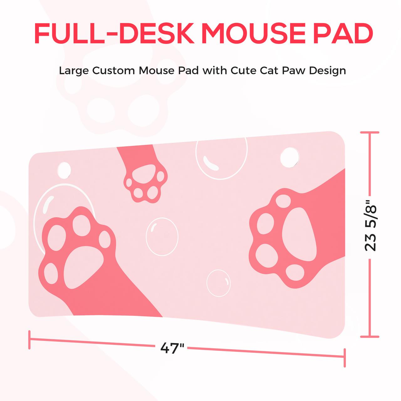 Eureka Ergonomic GIP-P47 Gaming Desk Cute Pink
