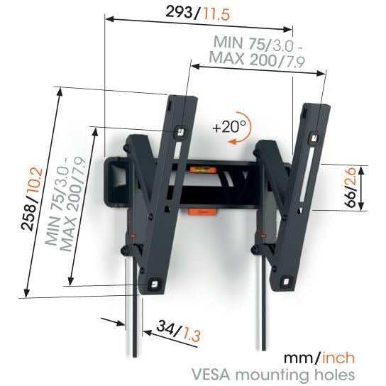 Vogel's Comfort Tilt 19-43' TV Wall Mount (Black)