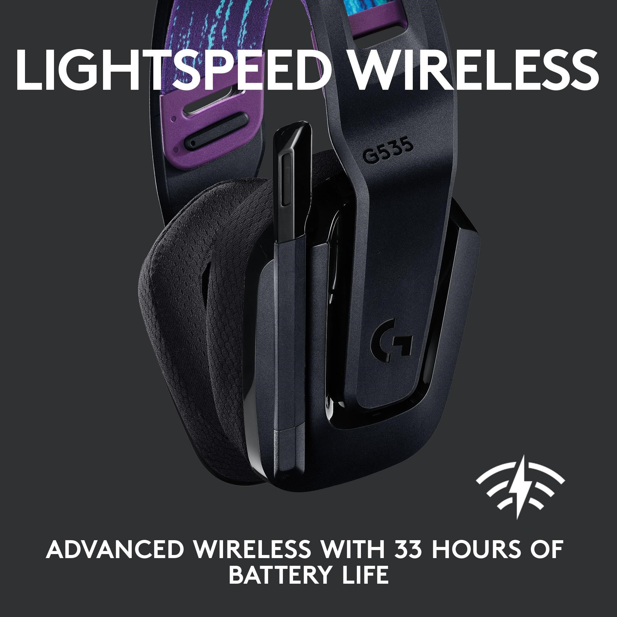 Logitech G535 LIGHTSPEED Wireless Gaming Headset (Black)