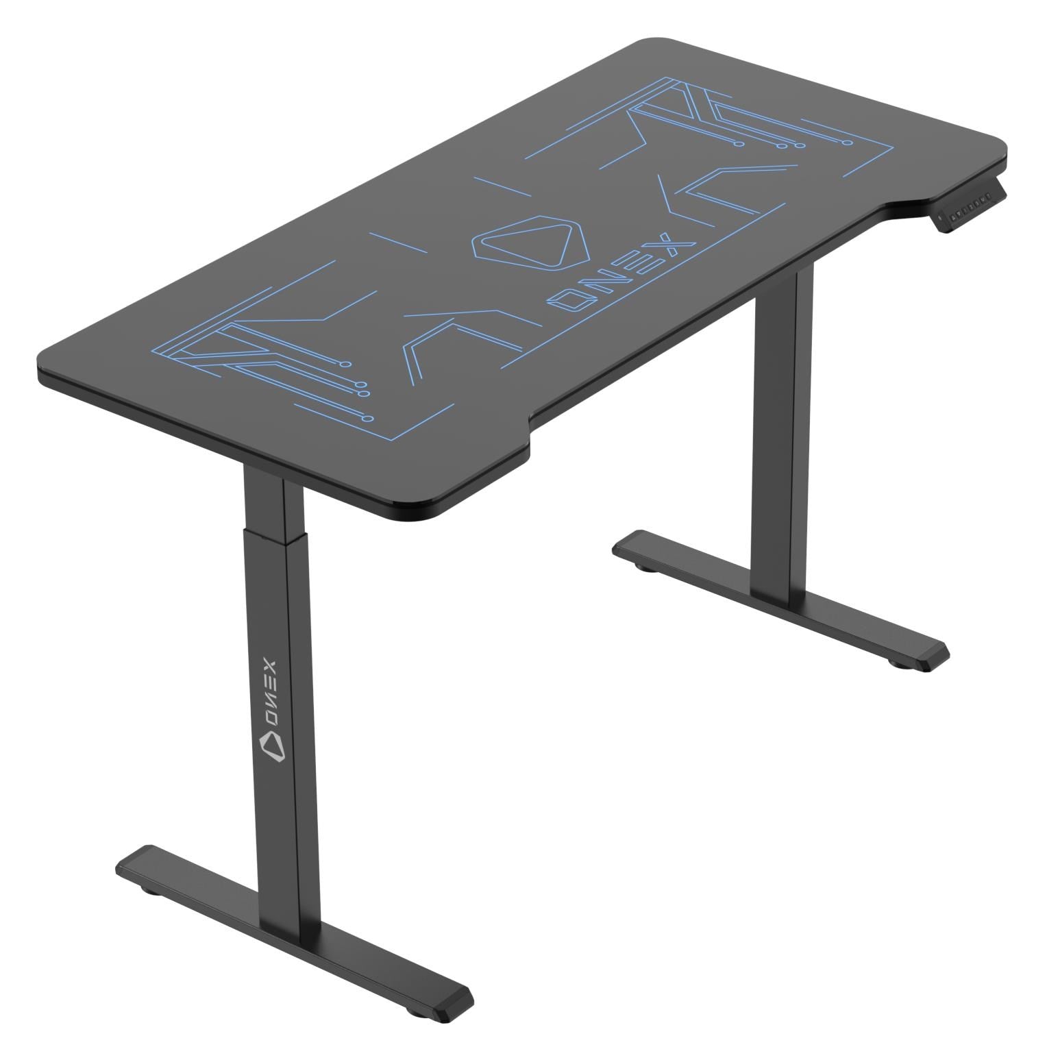 ONEX GDE1400 Electric Tempered Glass RGB Gaming Desk