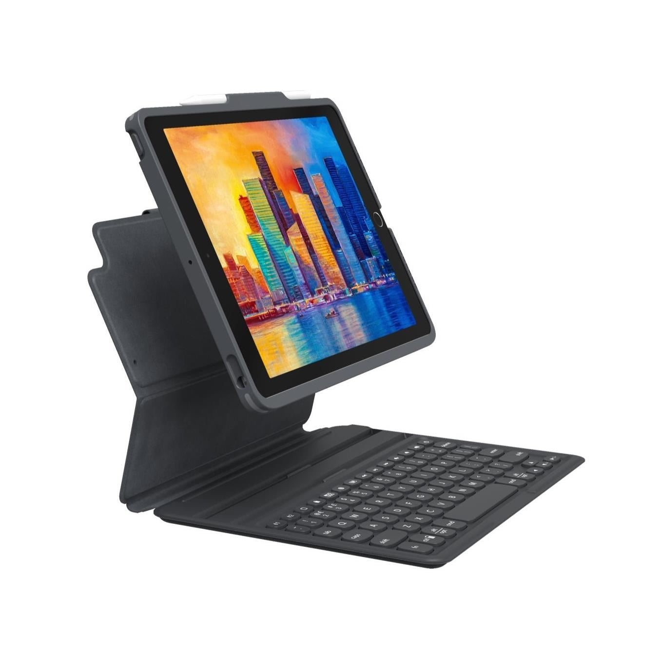 Zagg 103407950 Pro Keys Bluetooth Keyboard & Case for iPad 10.2' (Charcoal)