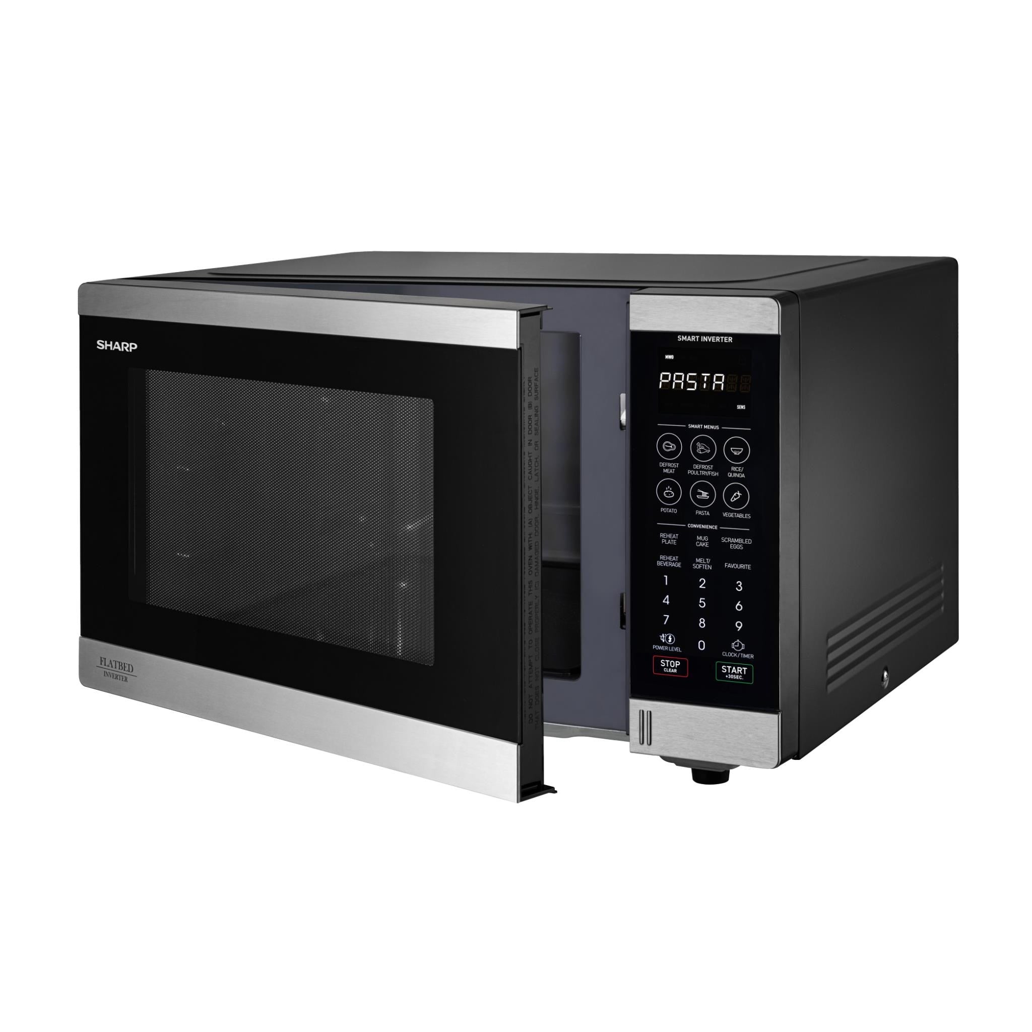 Sharp SM327FHS 32L 1200W Flatbed Microwave (Stainless Steel)