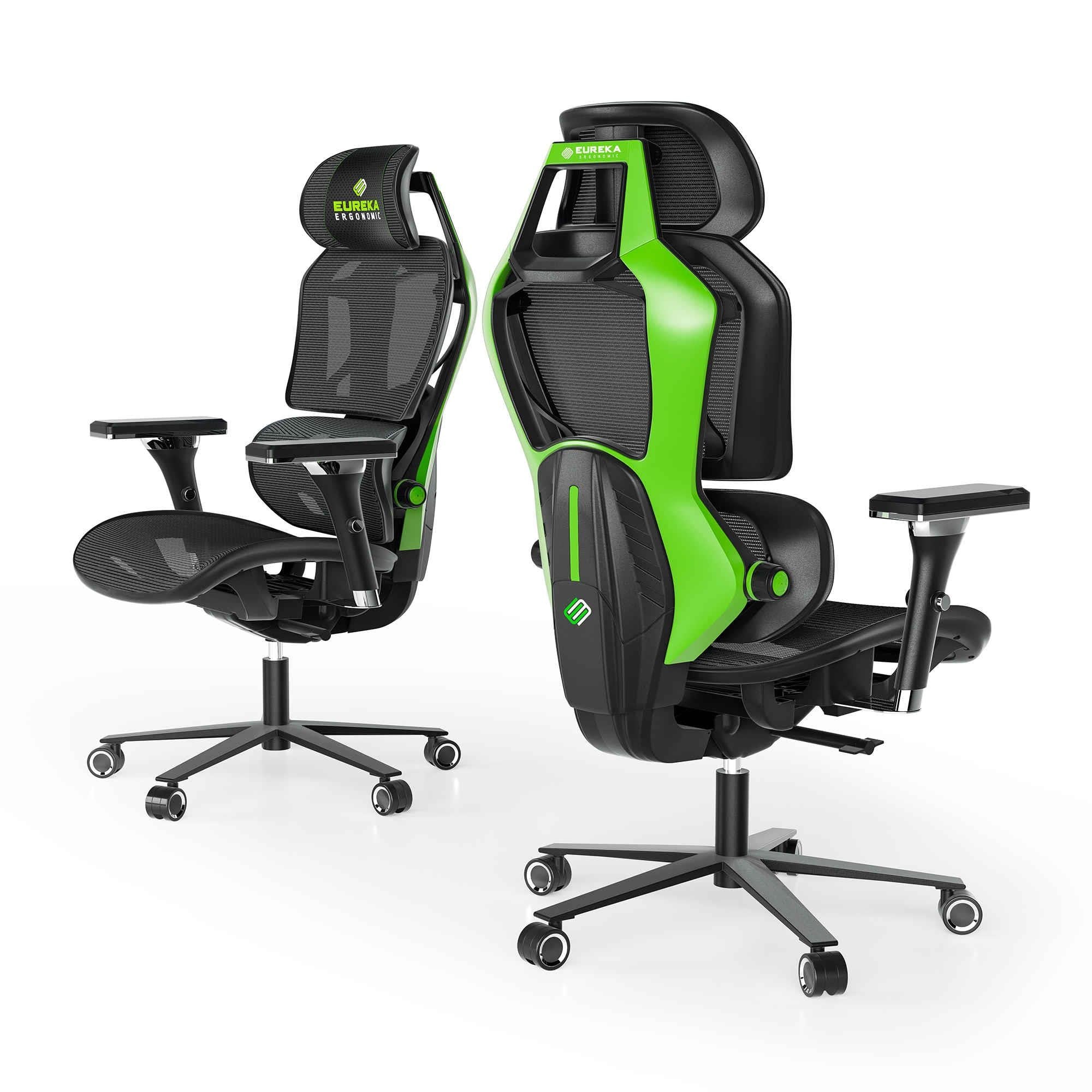 Eureka GC05 Typhon Series Ergonomic Mesh Gaming / Office Chair (Black/Green)
