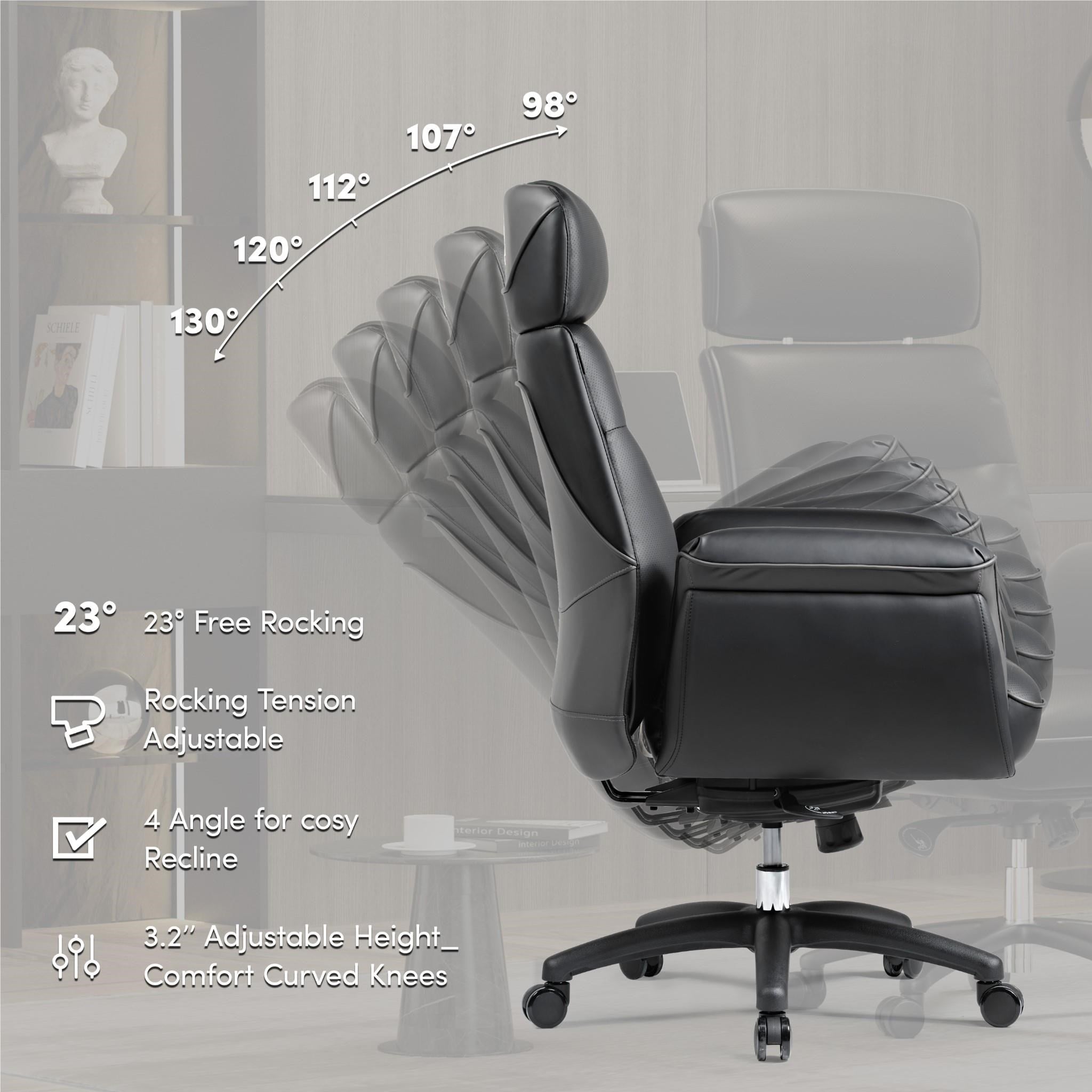 Eureka Royal Executive Sofa Gaming / Office Chair (Black)