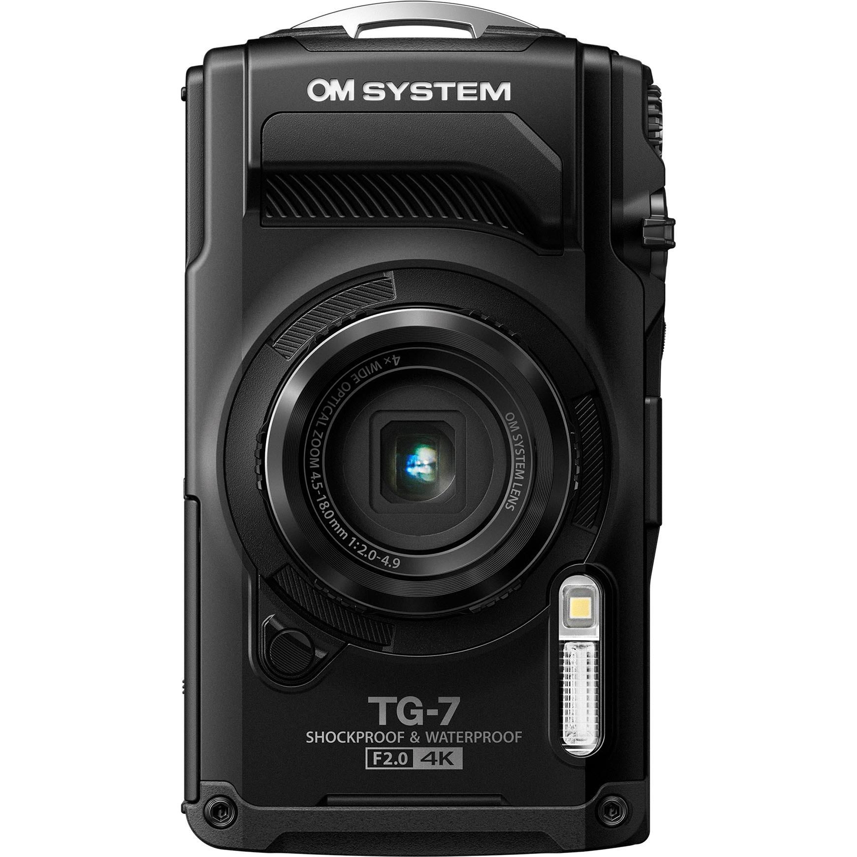 OM System TG-7 Tough Digital Camera (Black)