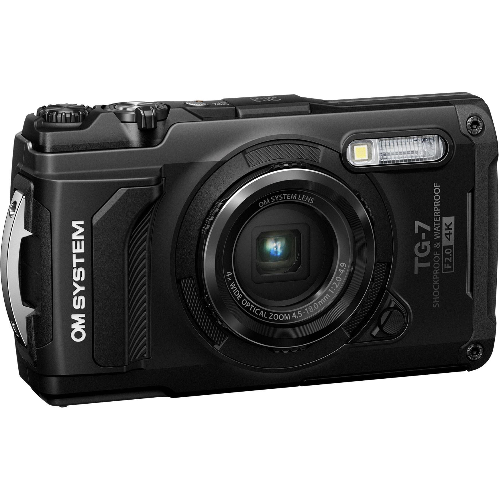OM System TG-7 Tough Digital Camera (Black)