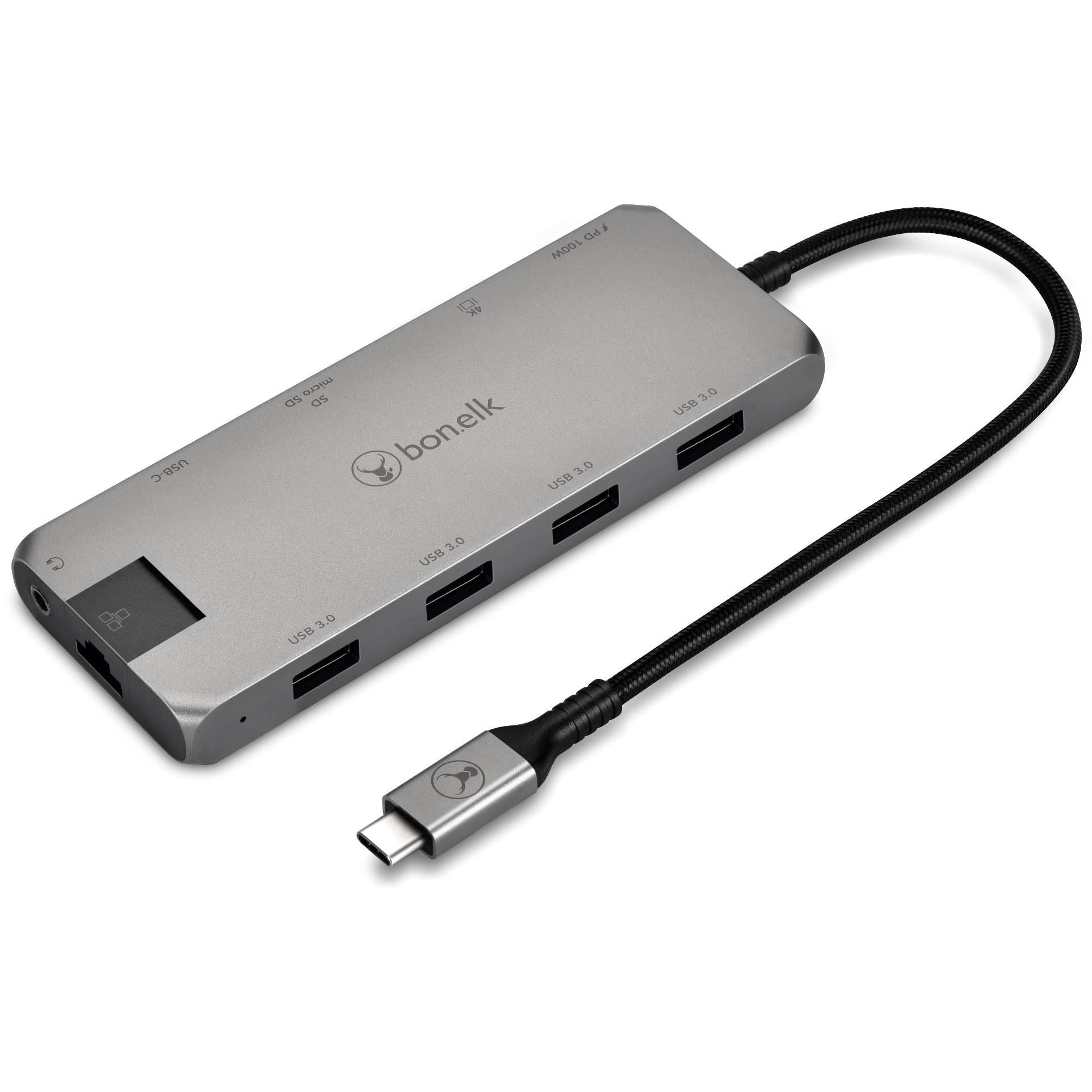 Bonelk Long-Life 11-in-1 Multiport USB-C Hub (Space Grey)