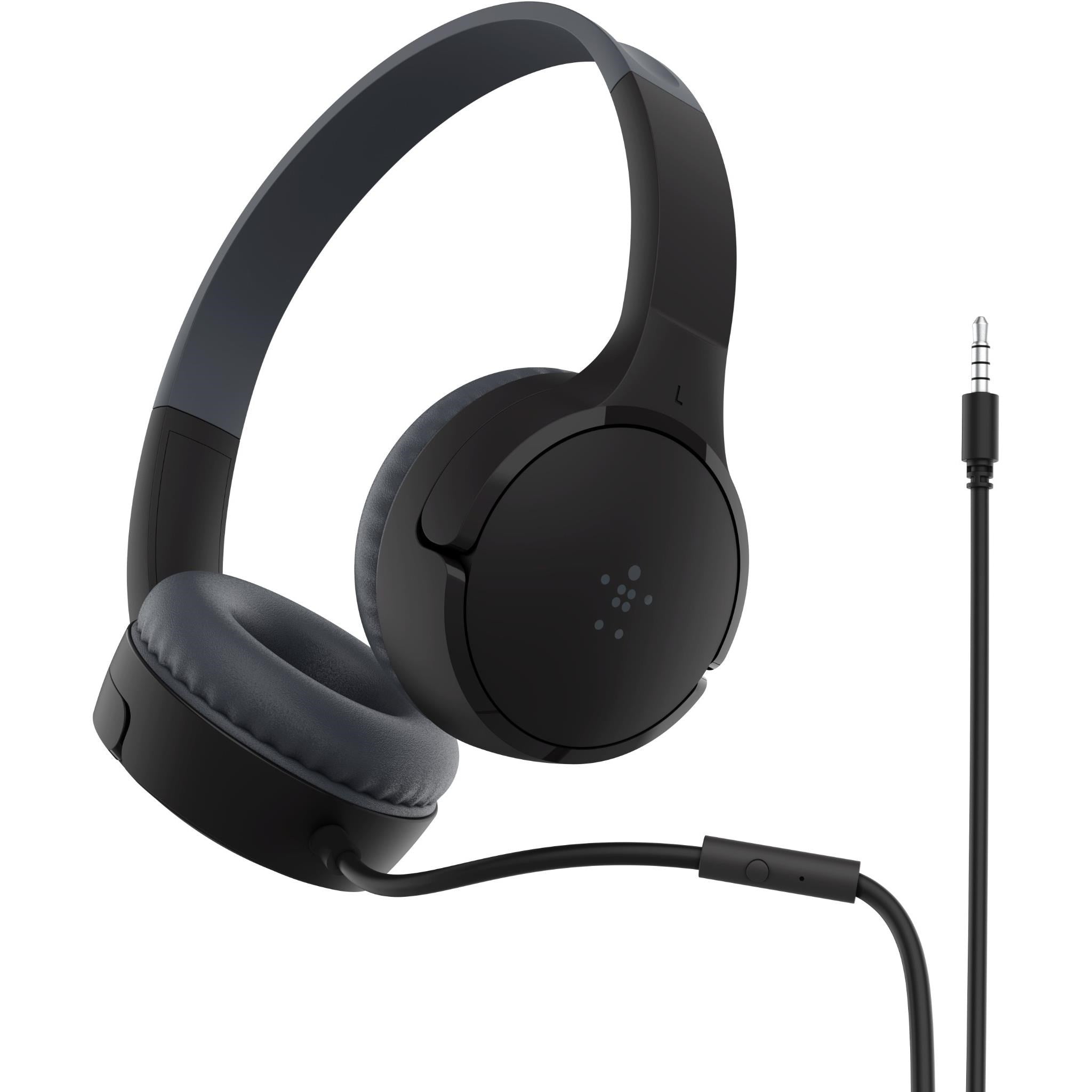 Belkin SOUNDFORM Mini Wired On-Ear Headphones for Kids (Black)
