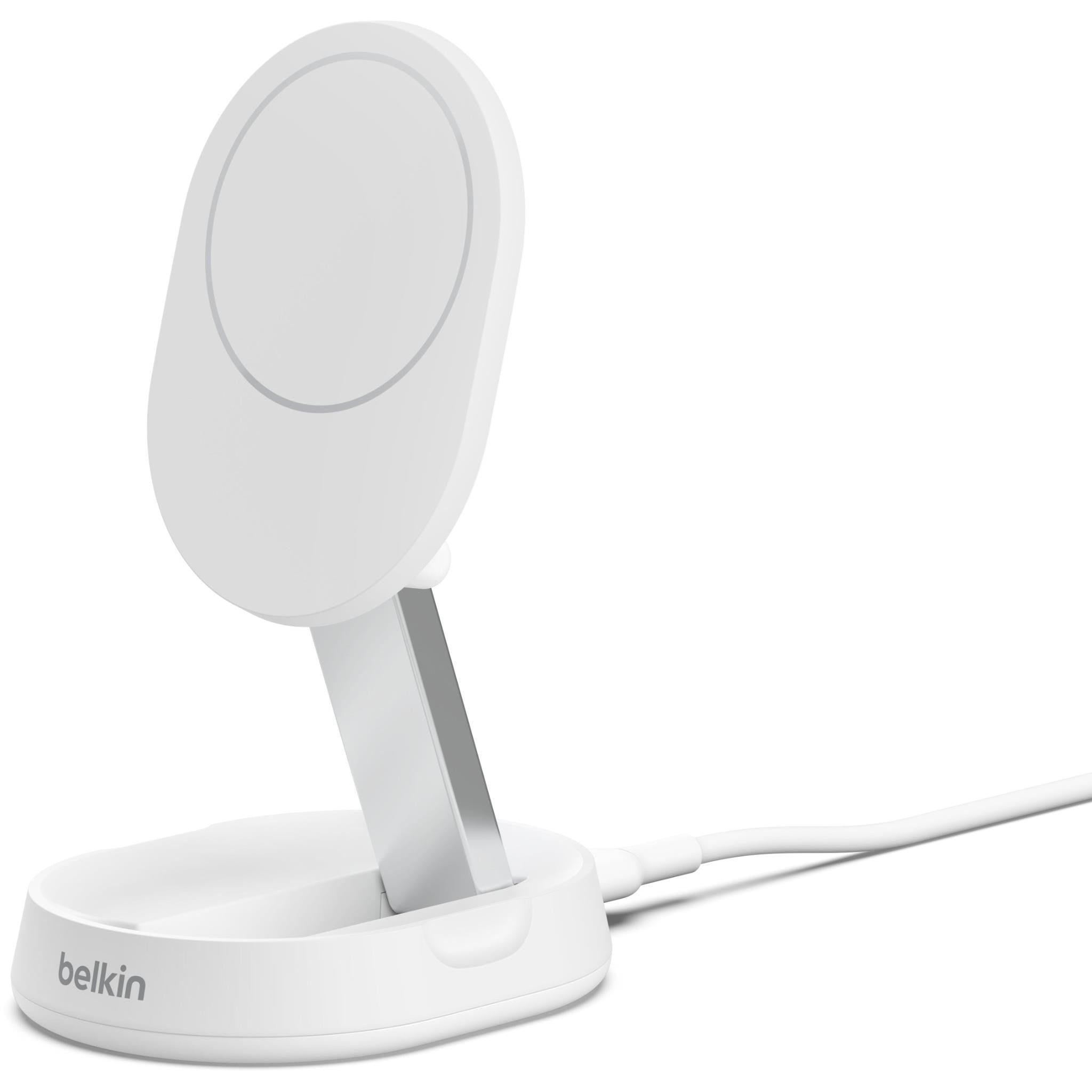 Belkin BoostCharge Pro Convertible Magnetic Qi2 Charging Stand (White)