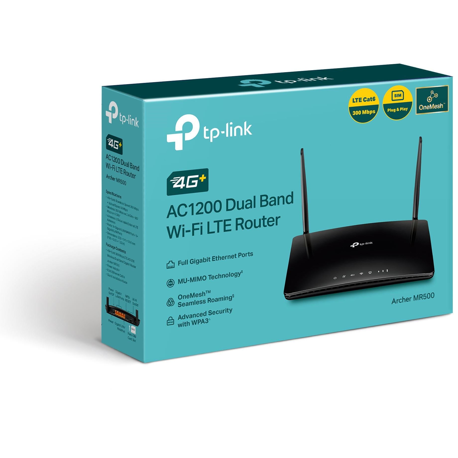 TP-Link Archer MR500 Wireless 4G+ Cat6 AC1200 Dual Band Gigabit Router