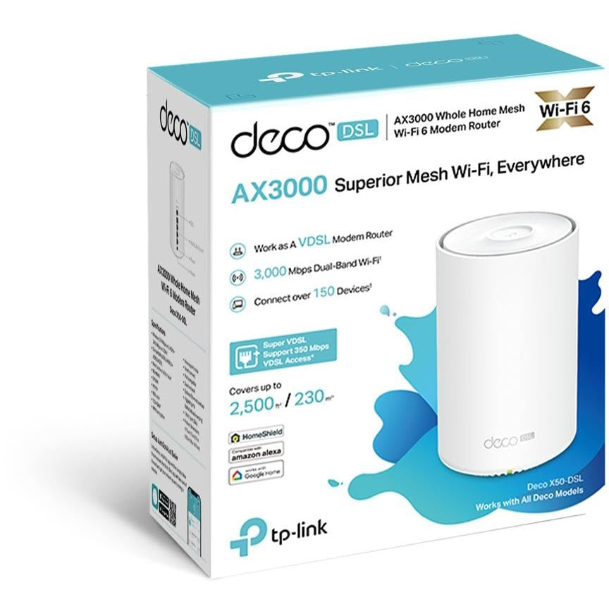TP-Link Deco AX3000 VDSL Whole Home Mesh Wi-Fi 6 Modem Router