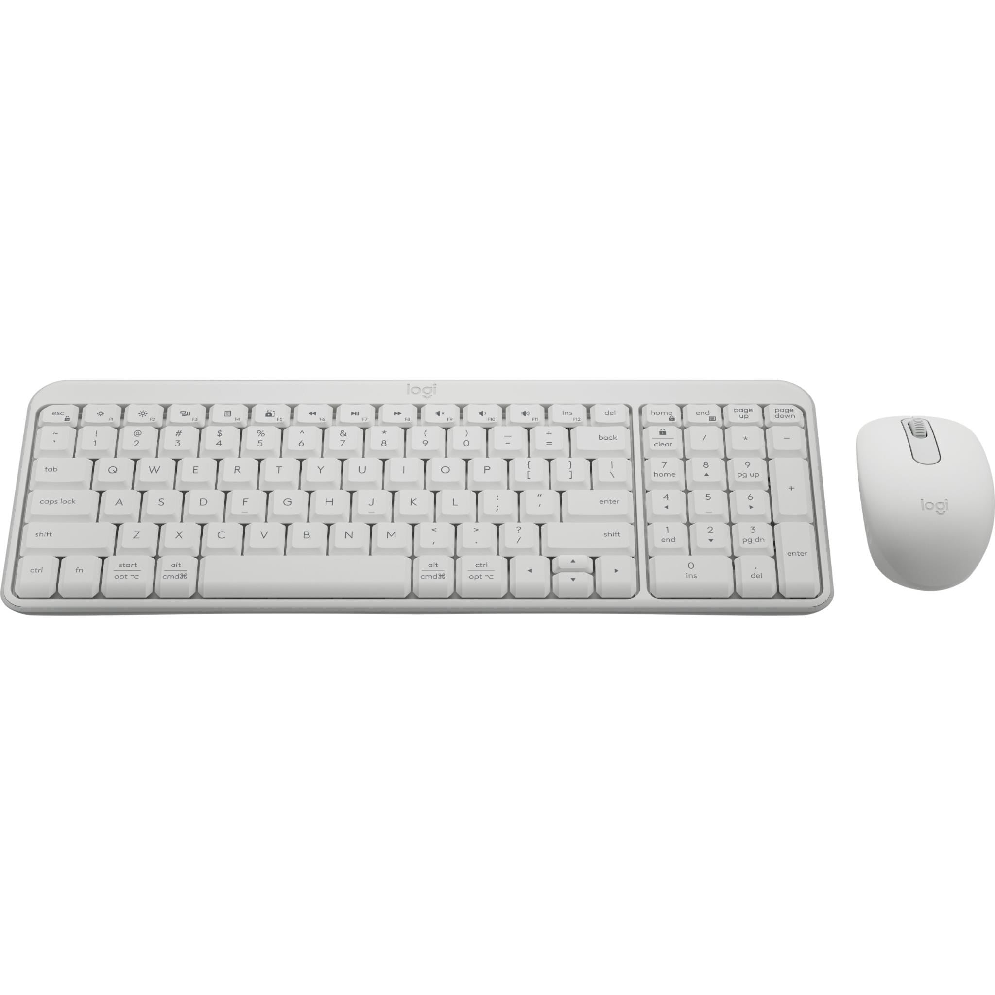 Logitech MK250 Bluetooth Keyboard and Mouse Combo (White)
