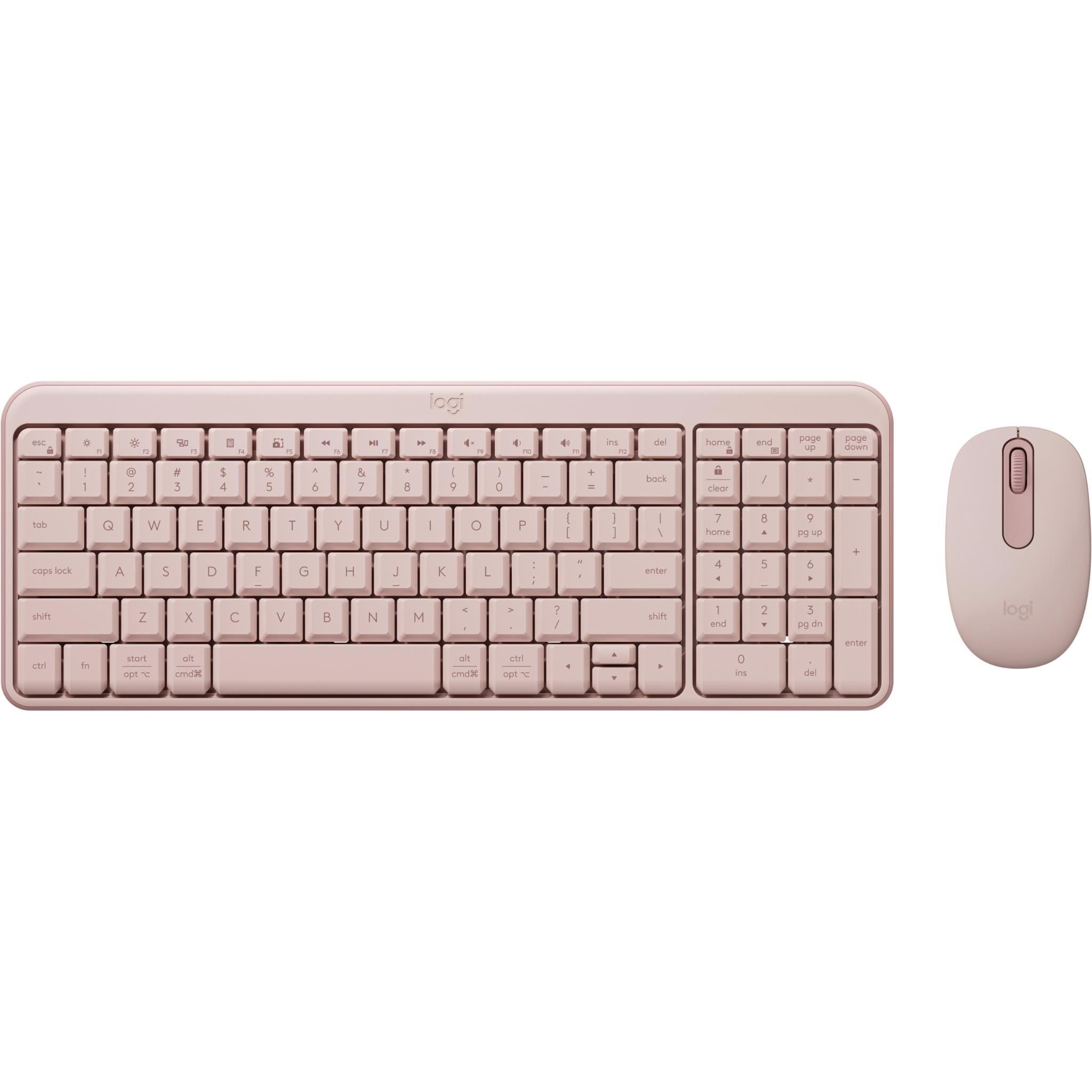 Logitech MK250 Bluetooth Keyboard and Mouse Combo (Rose)