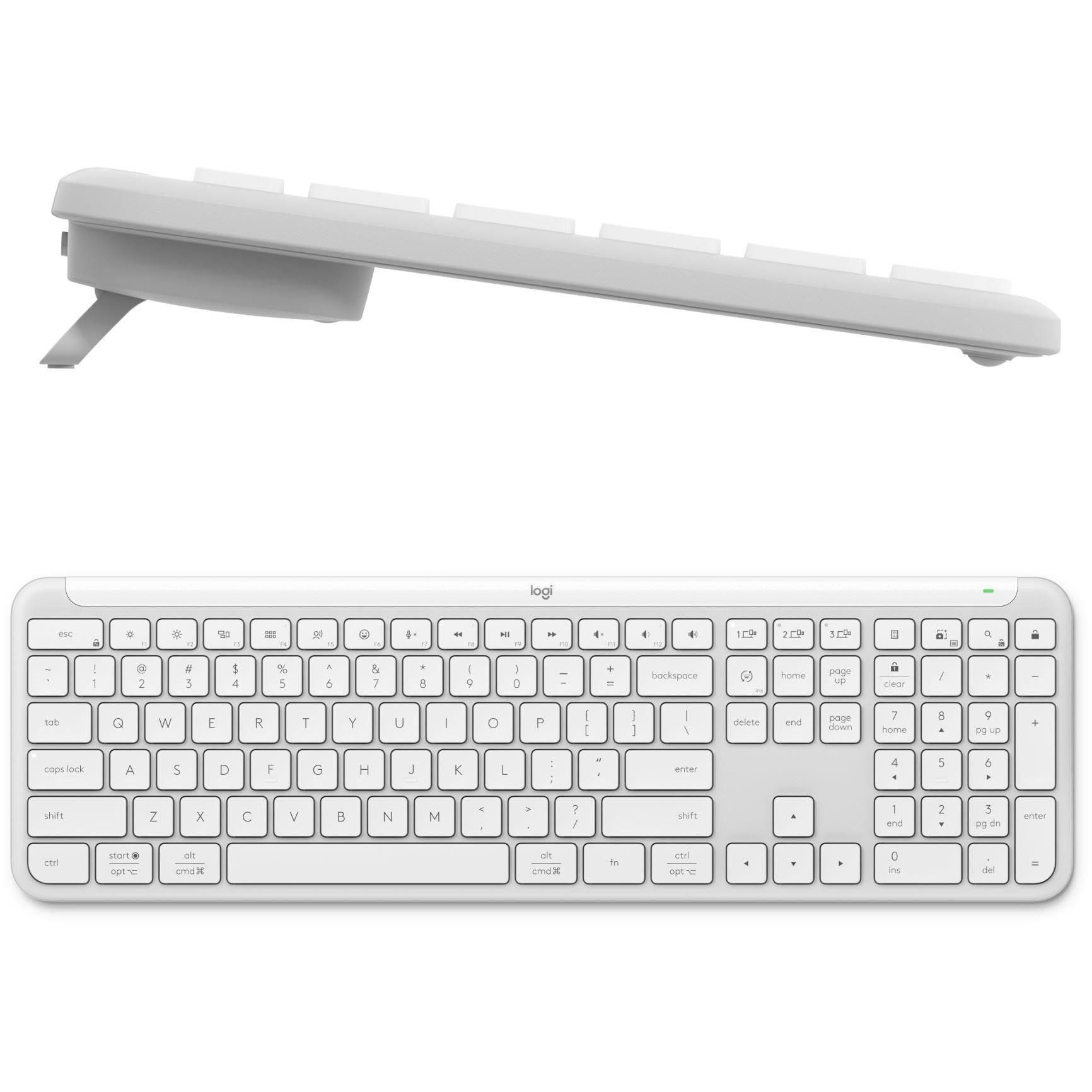 Logitech MK950 Slim Wireless Keyboard and Mouse Combo (Off White)