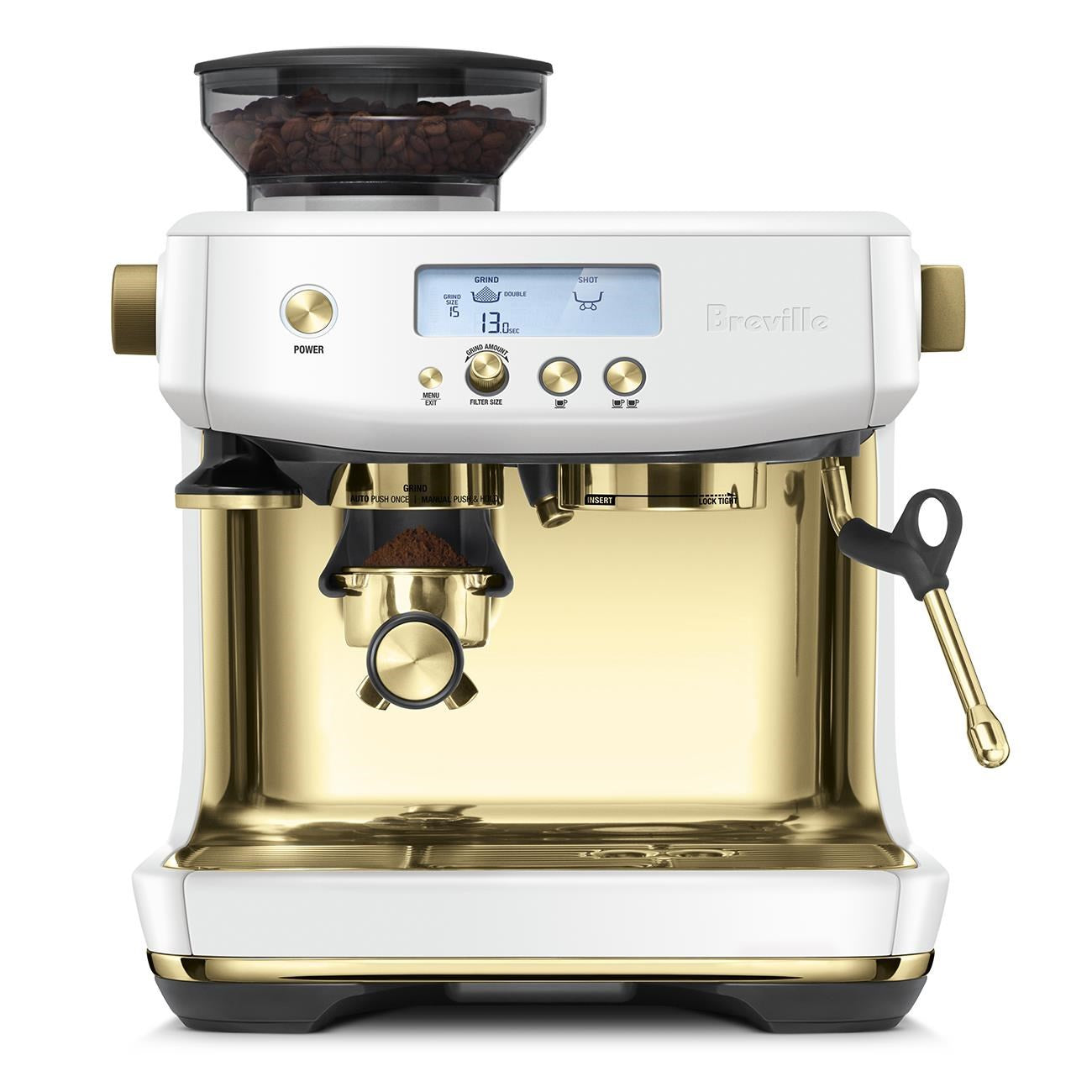 Breville the Barista Pro Coffee Machine (Sea Salt Brass)