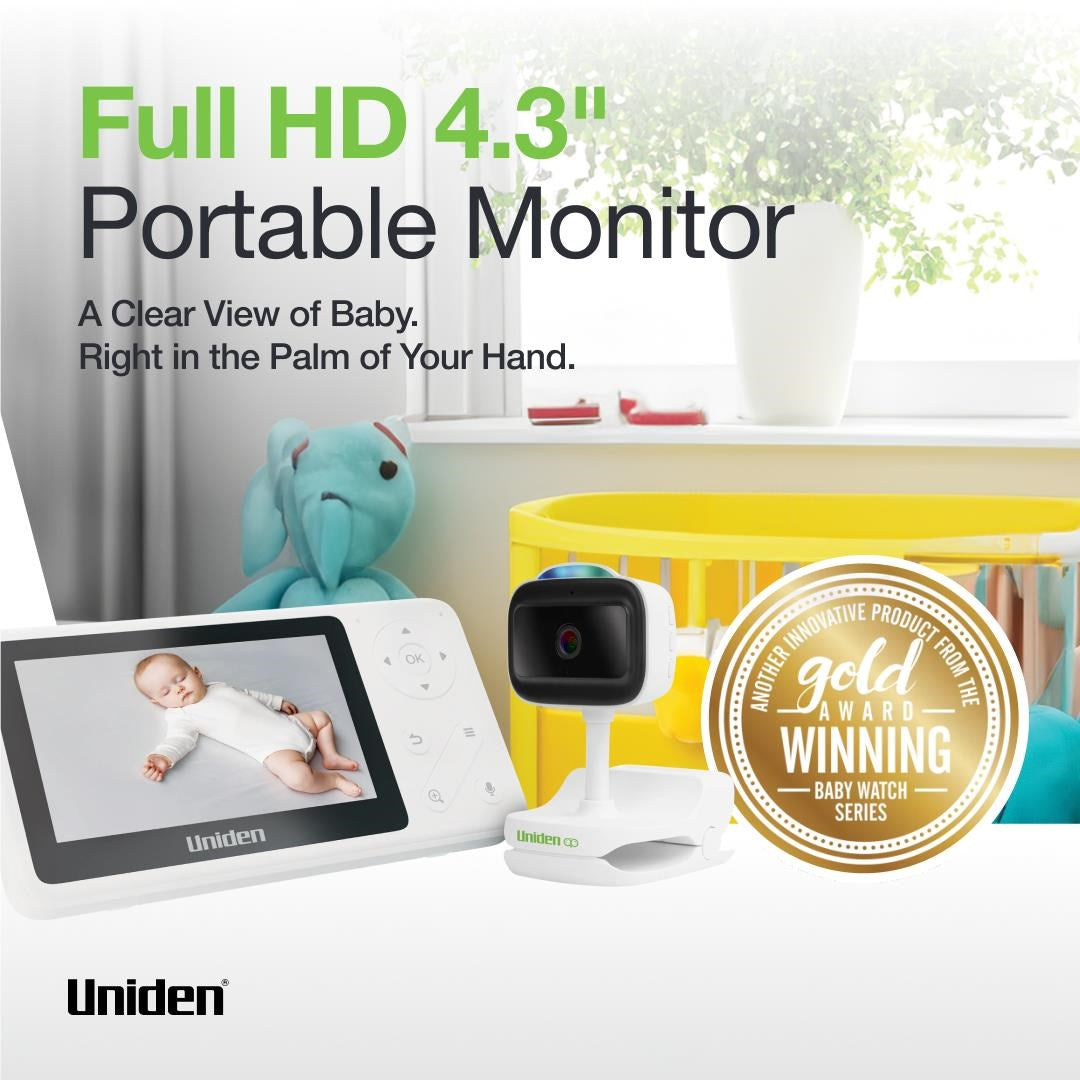 Uniden BW4501 4.3” FULL HD Baby Monitor and Clamp Camera