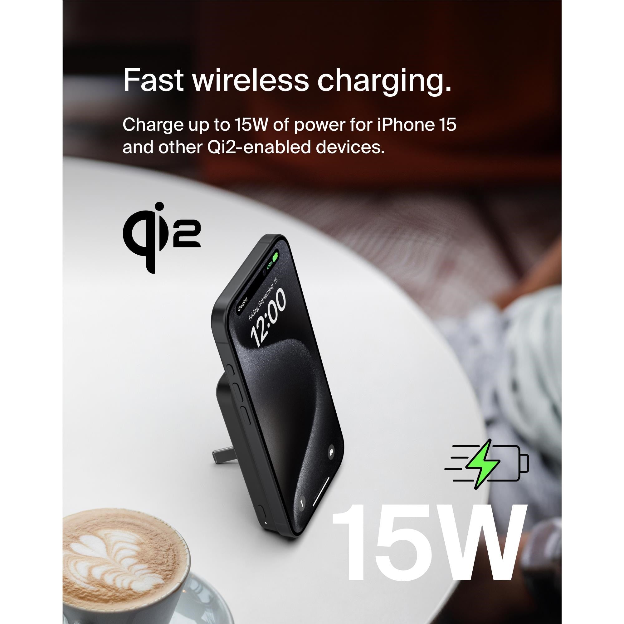 Belkin BoostCharge Pro Magnetic 5K Power Bank with Qi2 15W (Black)