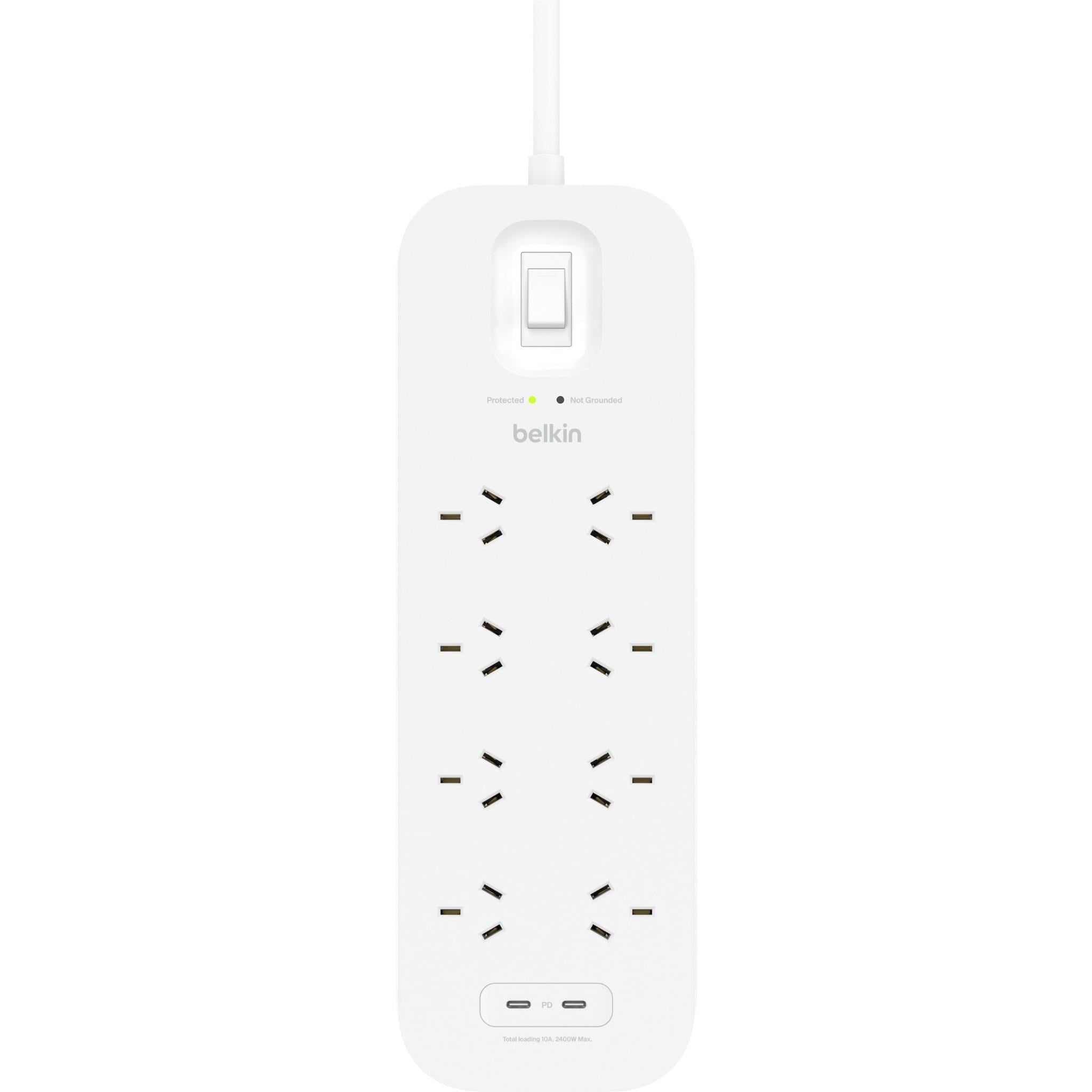 Belkin Connect 8-Outlet Surge Protector with Dual USB-C 30W