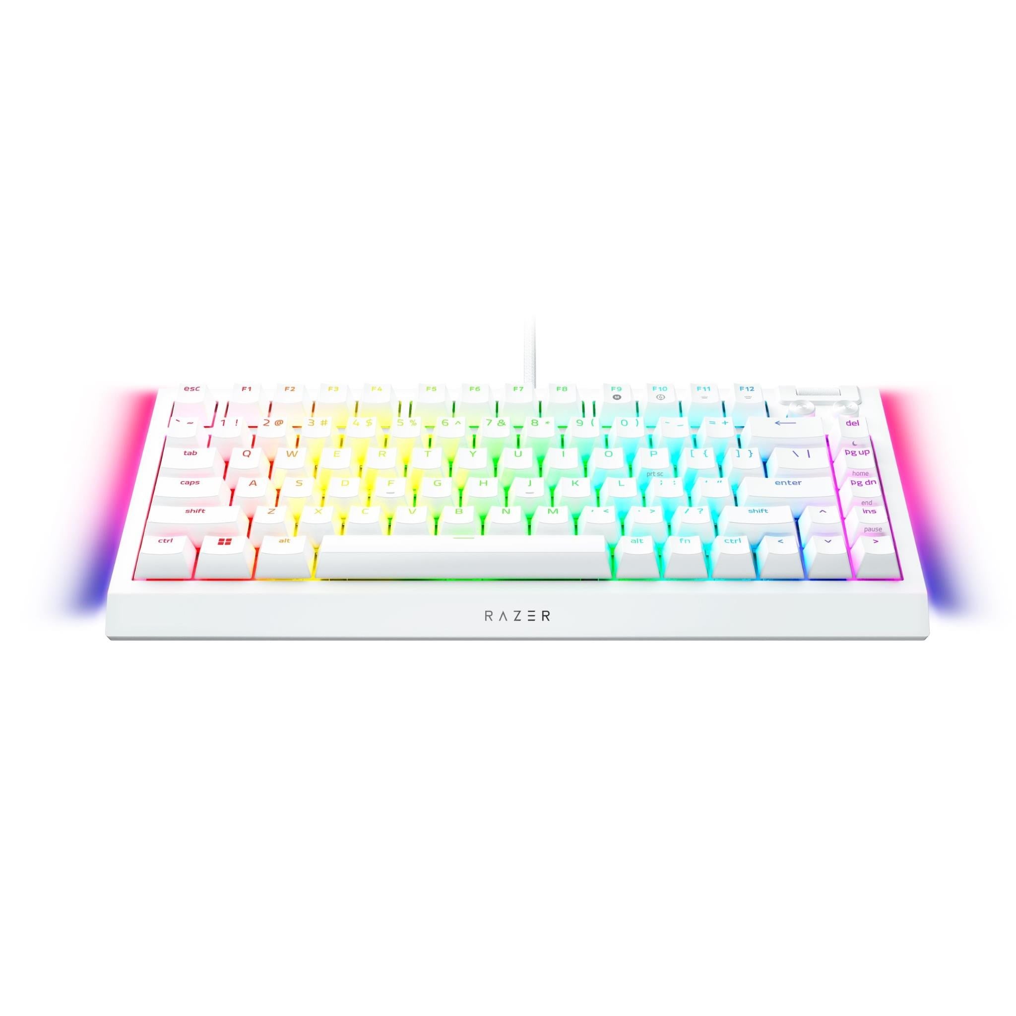 Razer BlackWidow V4 75% Hot-swappable Mechanical Gaming Keyboard (White Edition)