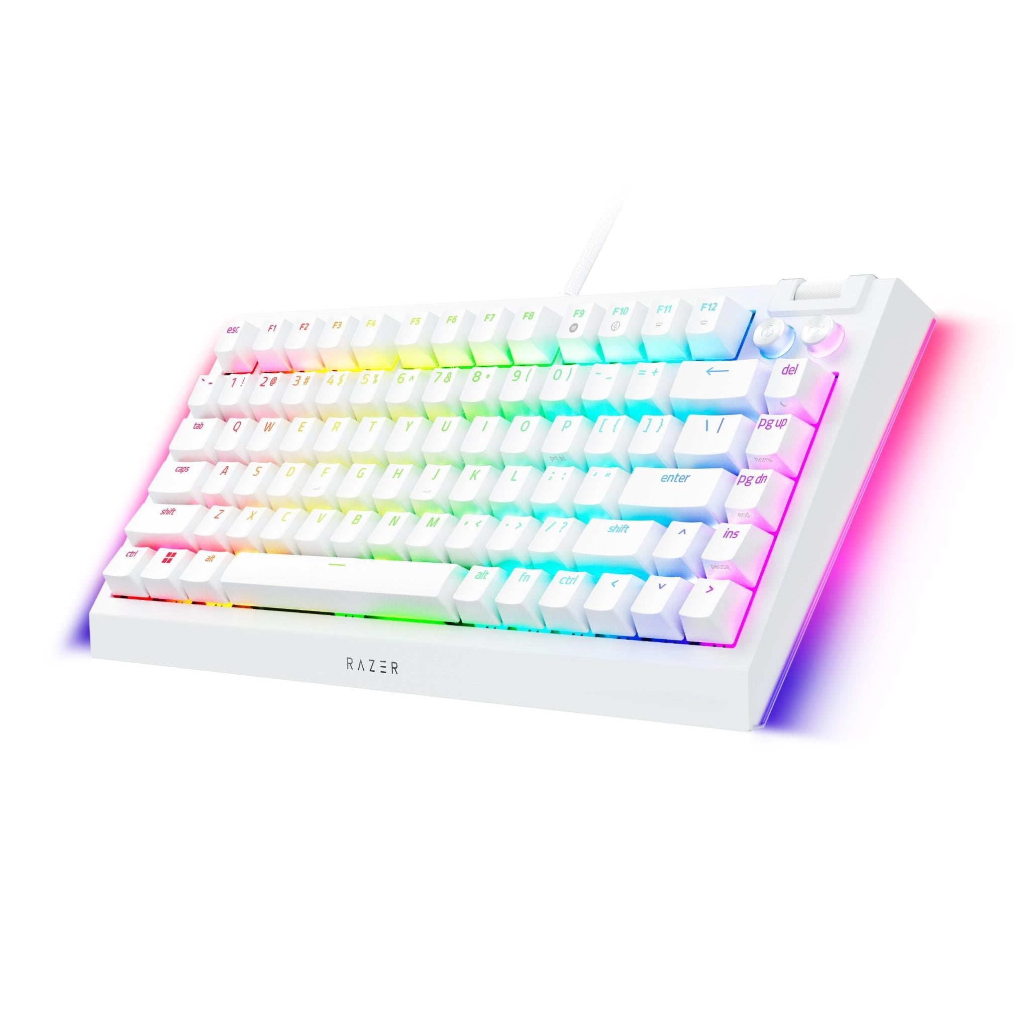 Razer BlackWidow V4 75% Hot-swappable Mechanical Gaming Keyboard (White Edition)