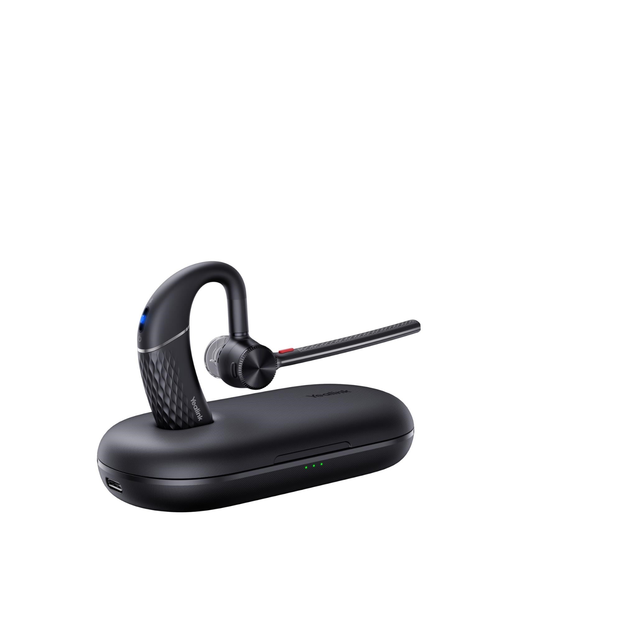 Yealink BH71-P-C/A BH71 MS Mono Bluetooth Headset with Charge Case Mobile & PC Use USB-A (Black)