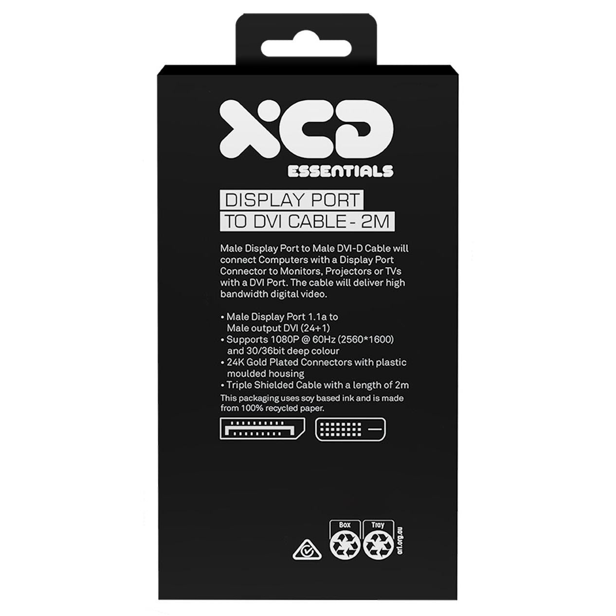 XCD Essentials Display Port to DVI Cable V2 (2m)