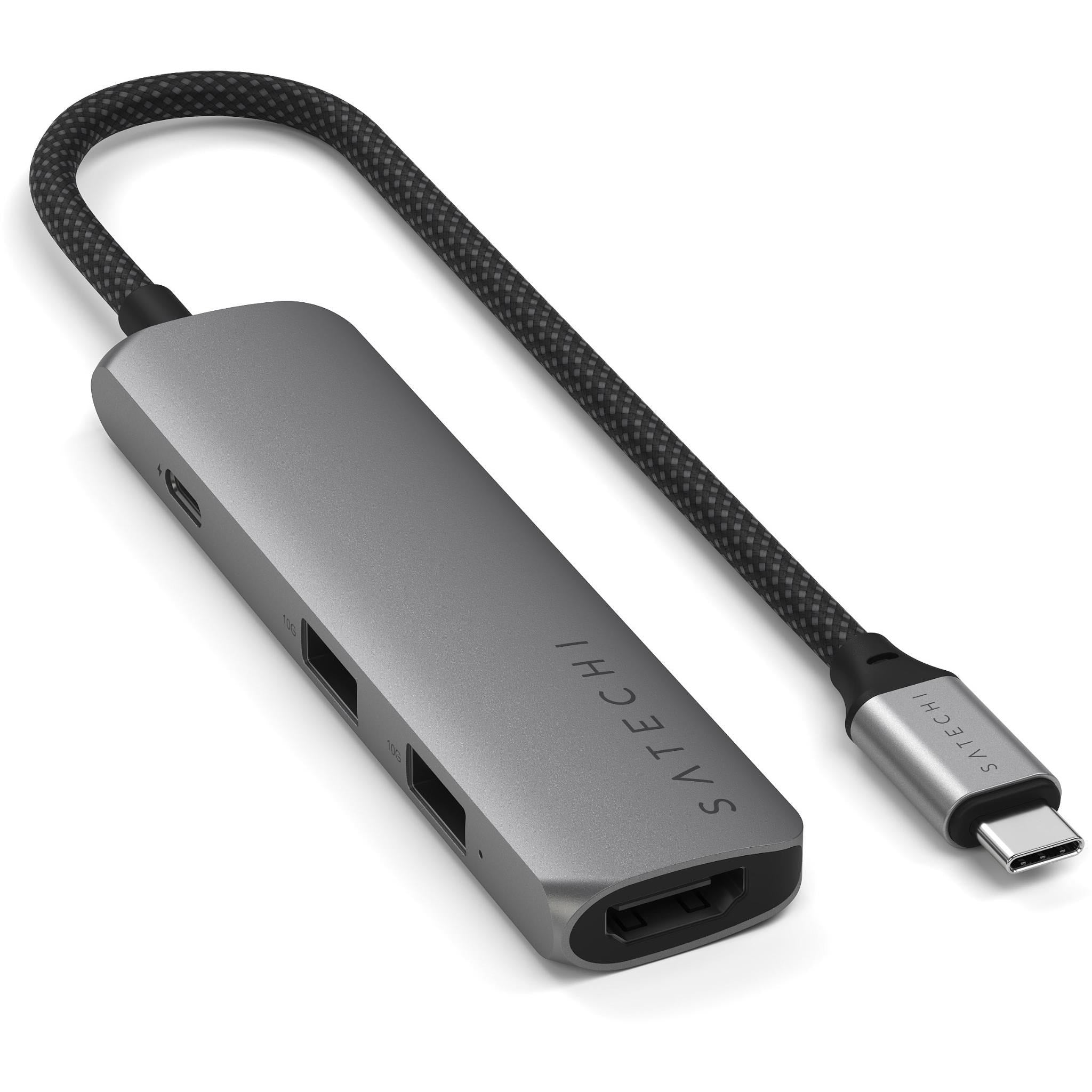 Satechi 4-in-1 USB-C Slim Multiport Adapter 4K (Space Grey)
