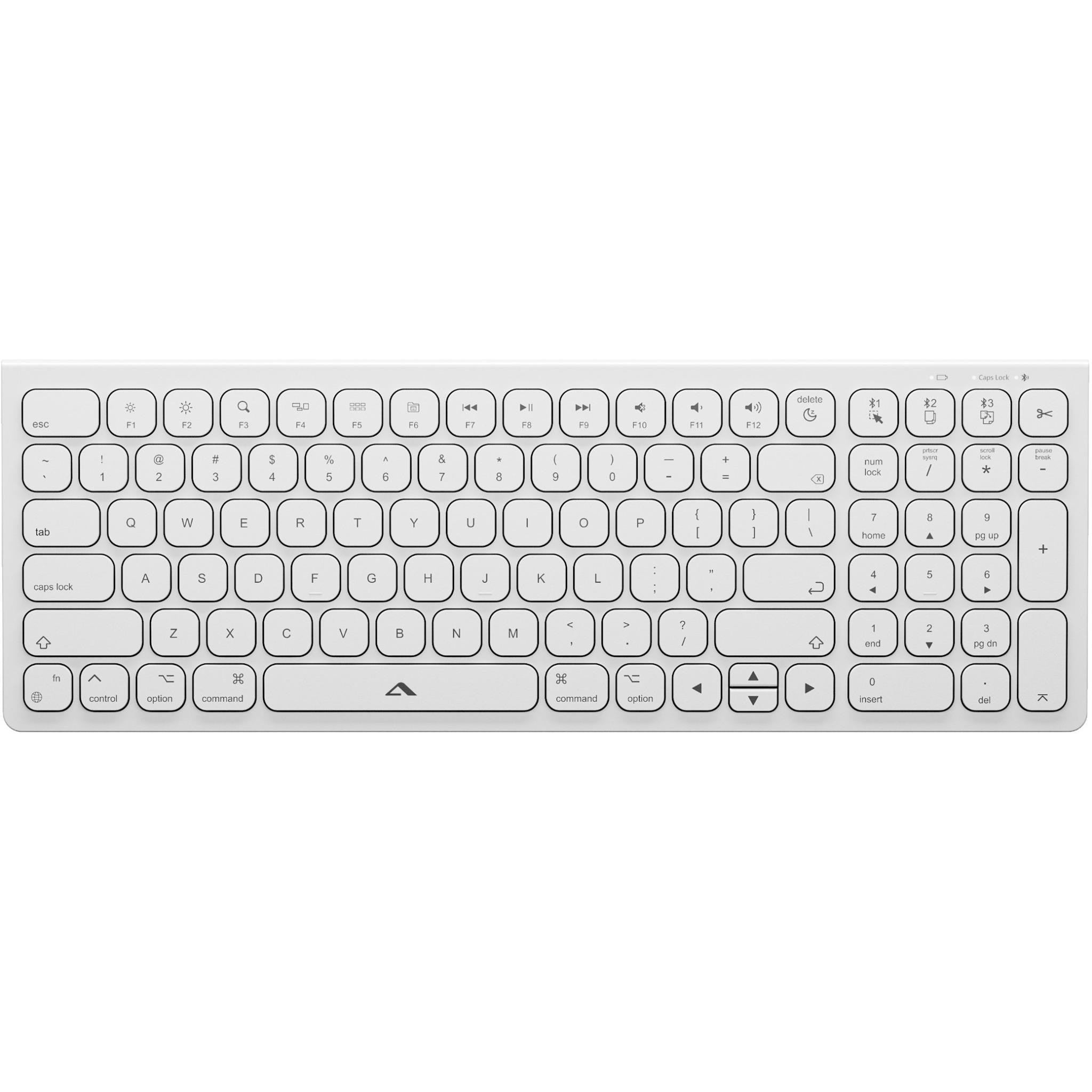 Alogic Echelon Compact USB-C Rechargeable Bluetooth Keyboard & Mouse for Mac (White)