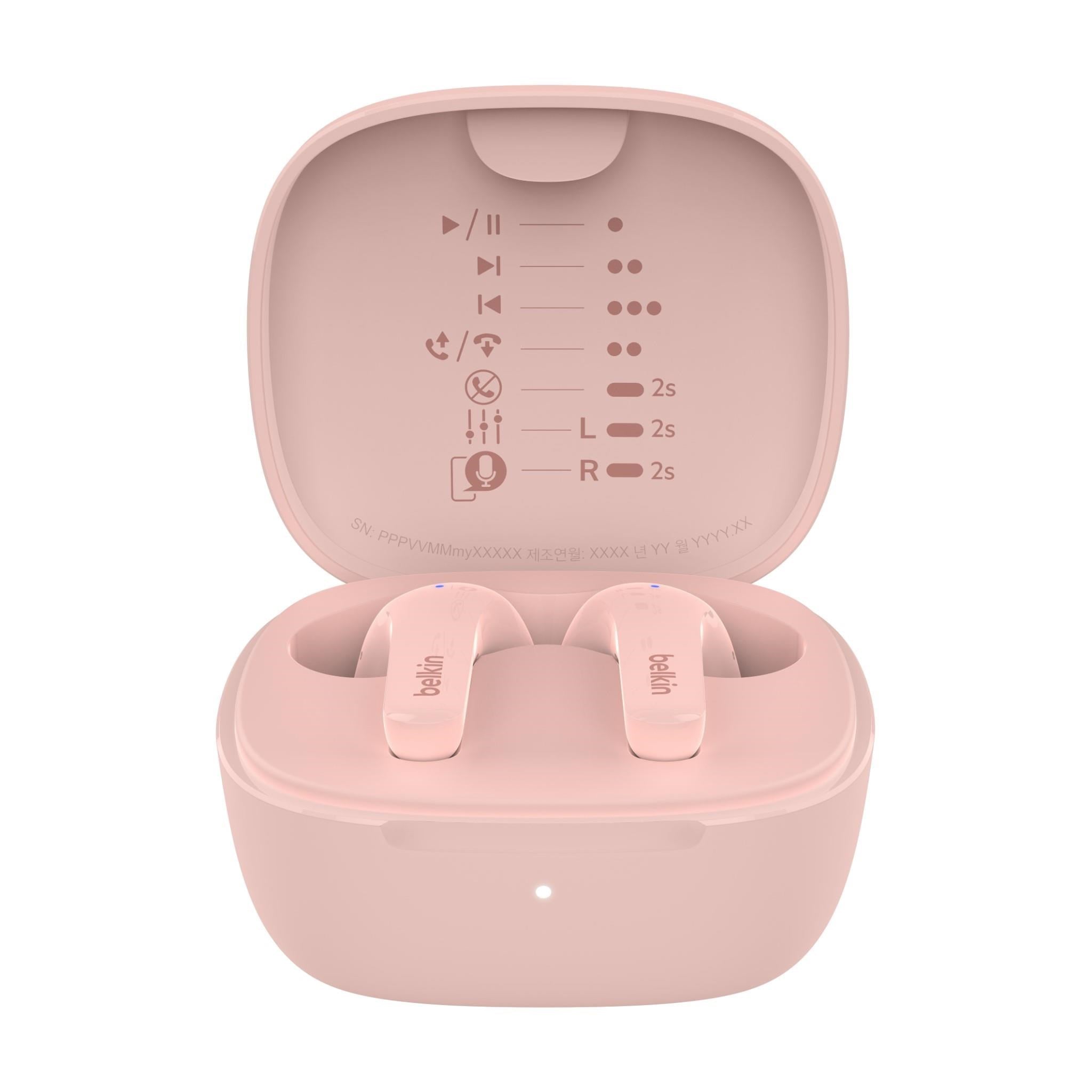 Belkin SoundForm Motion 2 True Wireless Headphones (Pink)