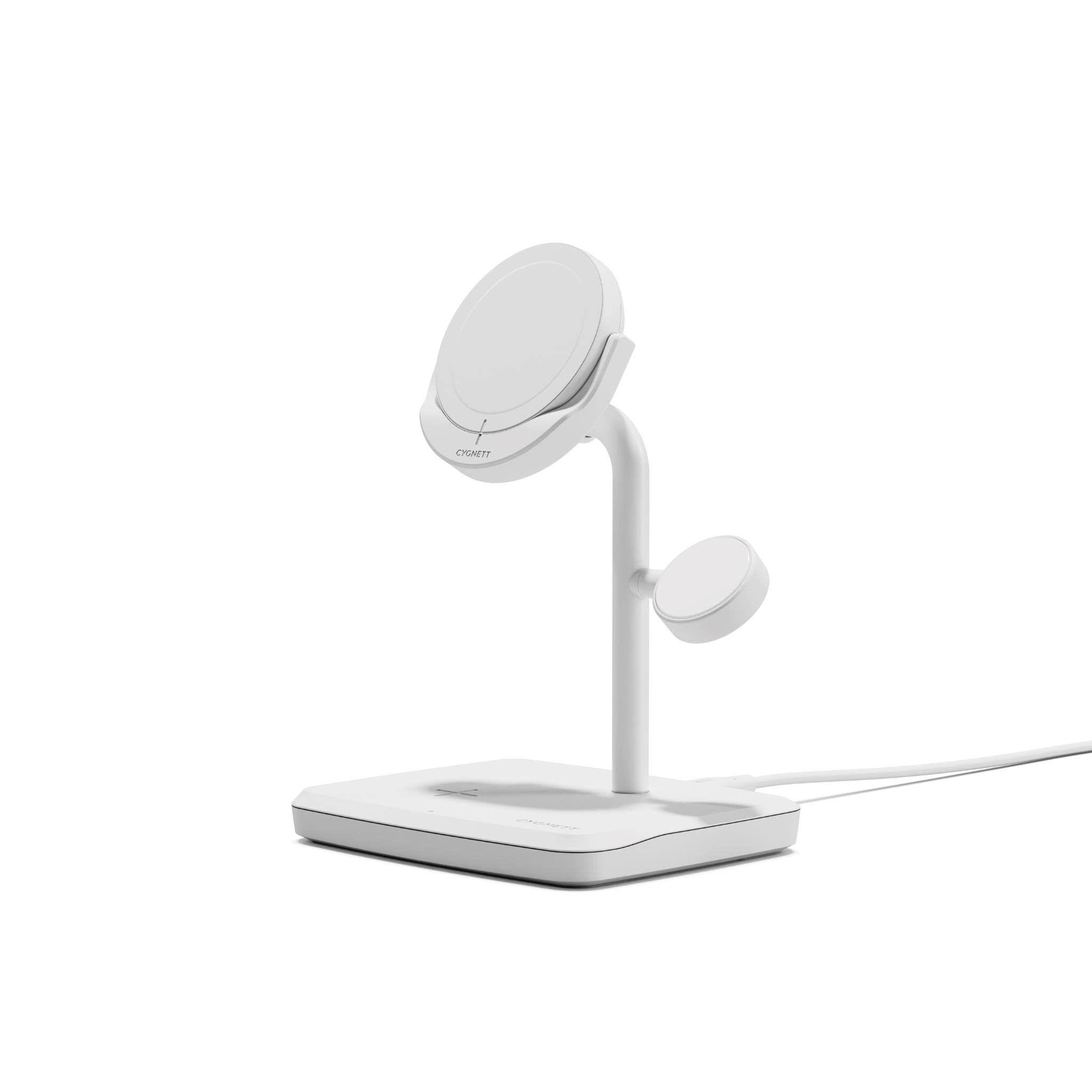 Cygnett Qi2.0 3-in-1 Chargebase (White)