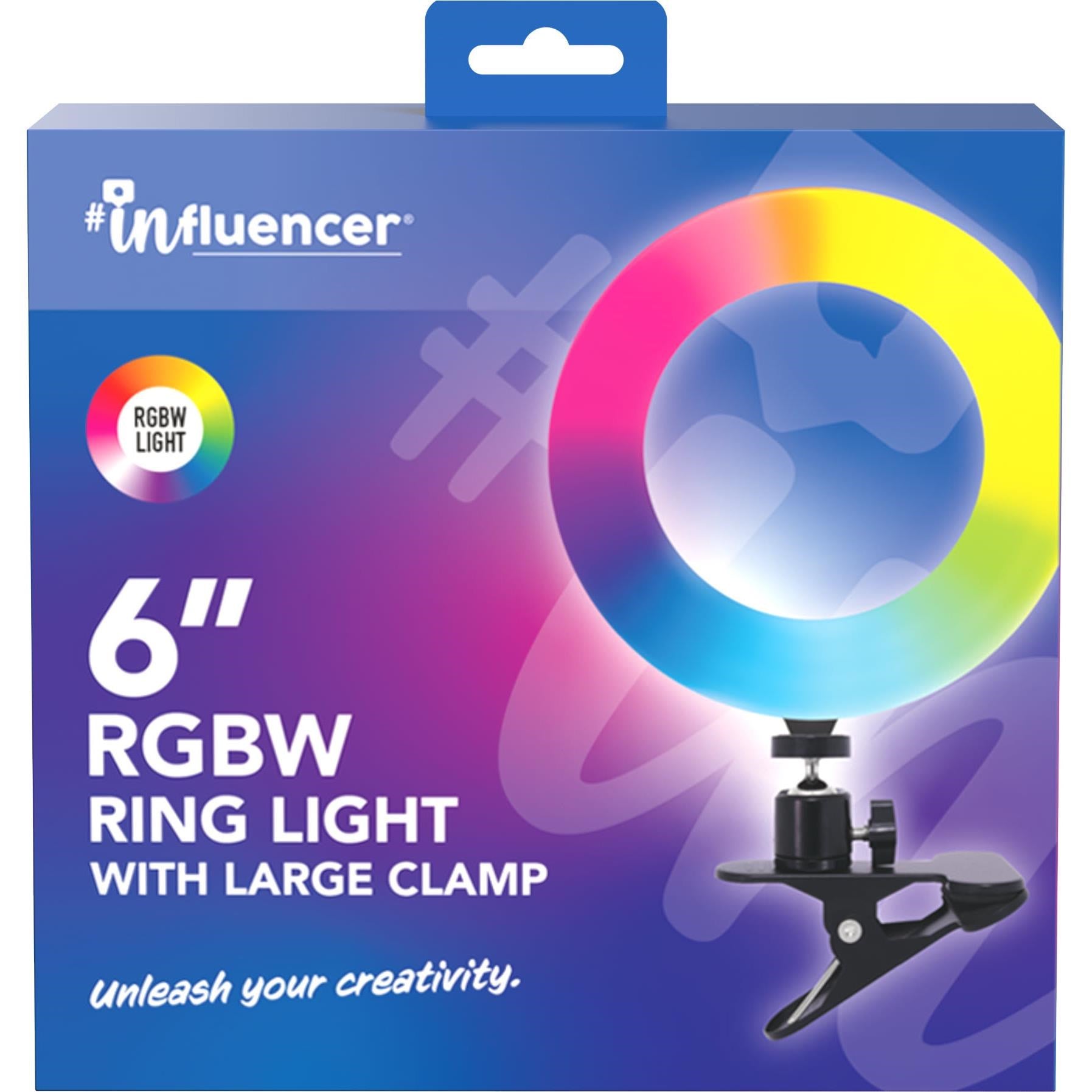 Influencer RGBW 6' Ring Light With Large Clamp