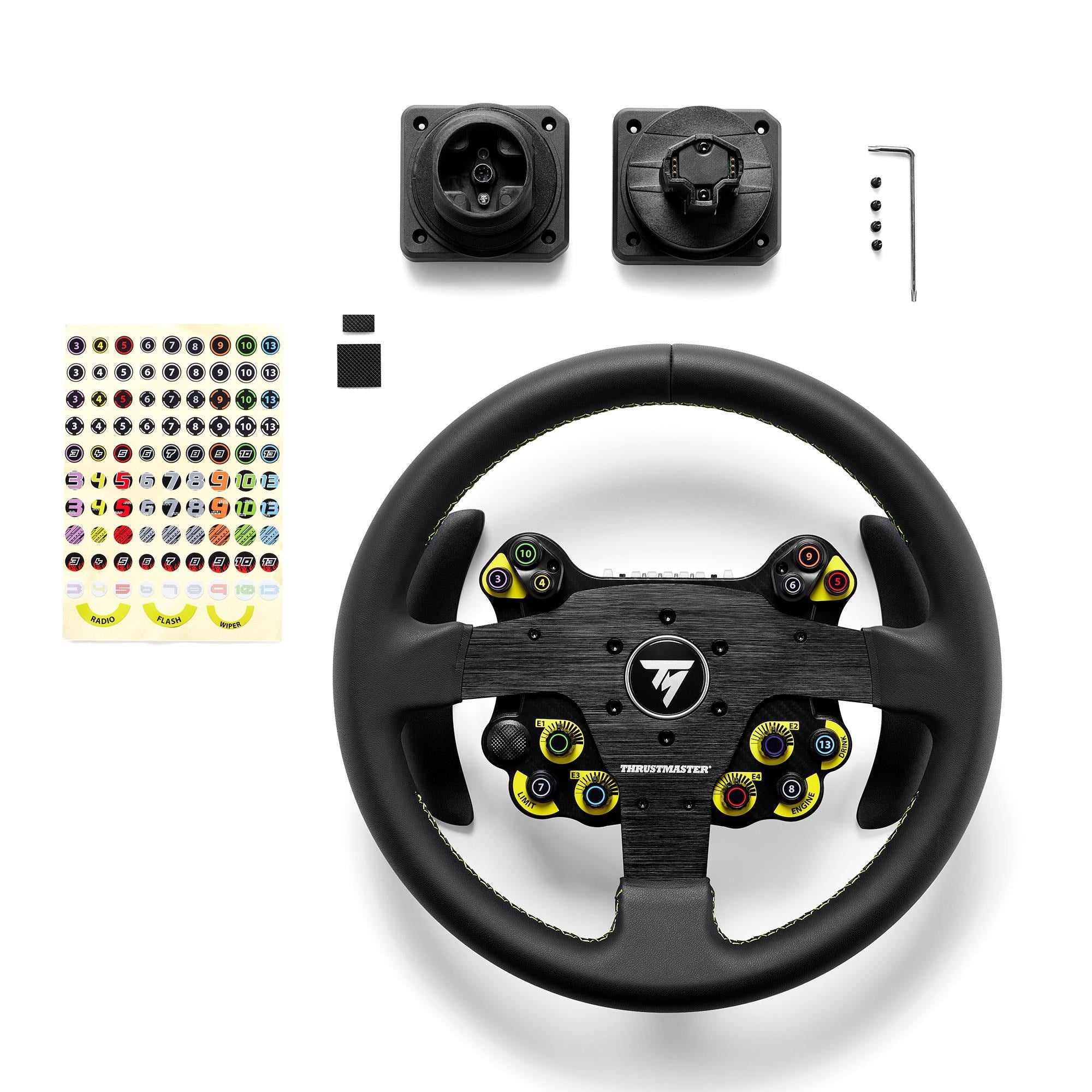 Thrustmaster EVO Racing 32R Leather. Round Leather-Wrapped Wheel Rim & Detachable Hub