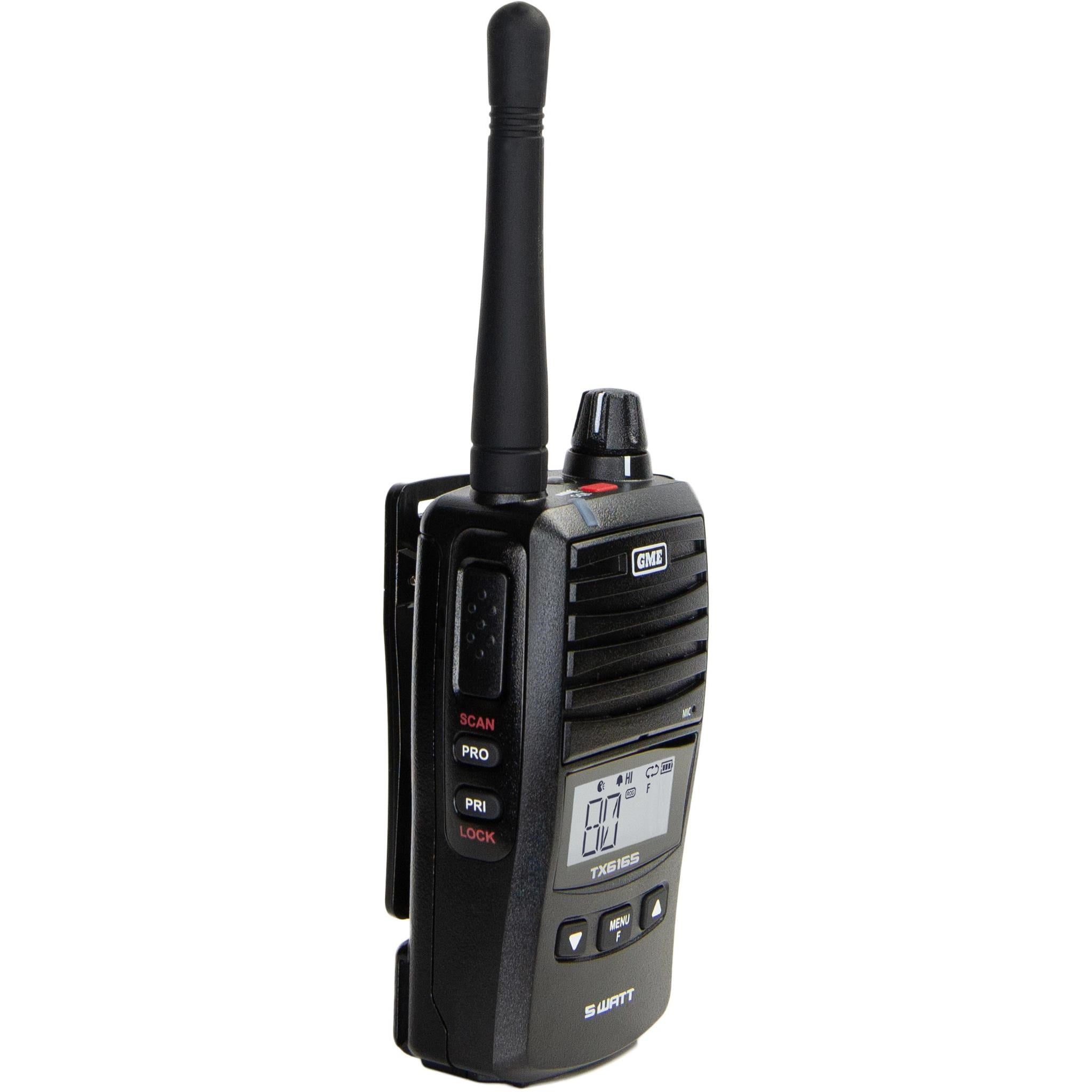 GME TX6165 5/1 Watt UHF CB Handheld Radio with Accessories