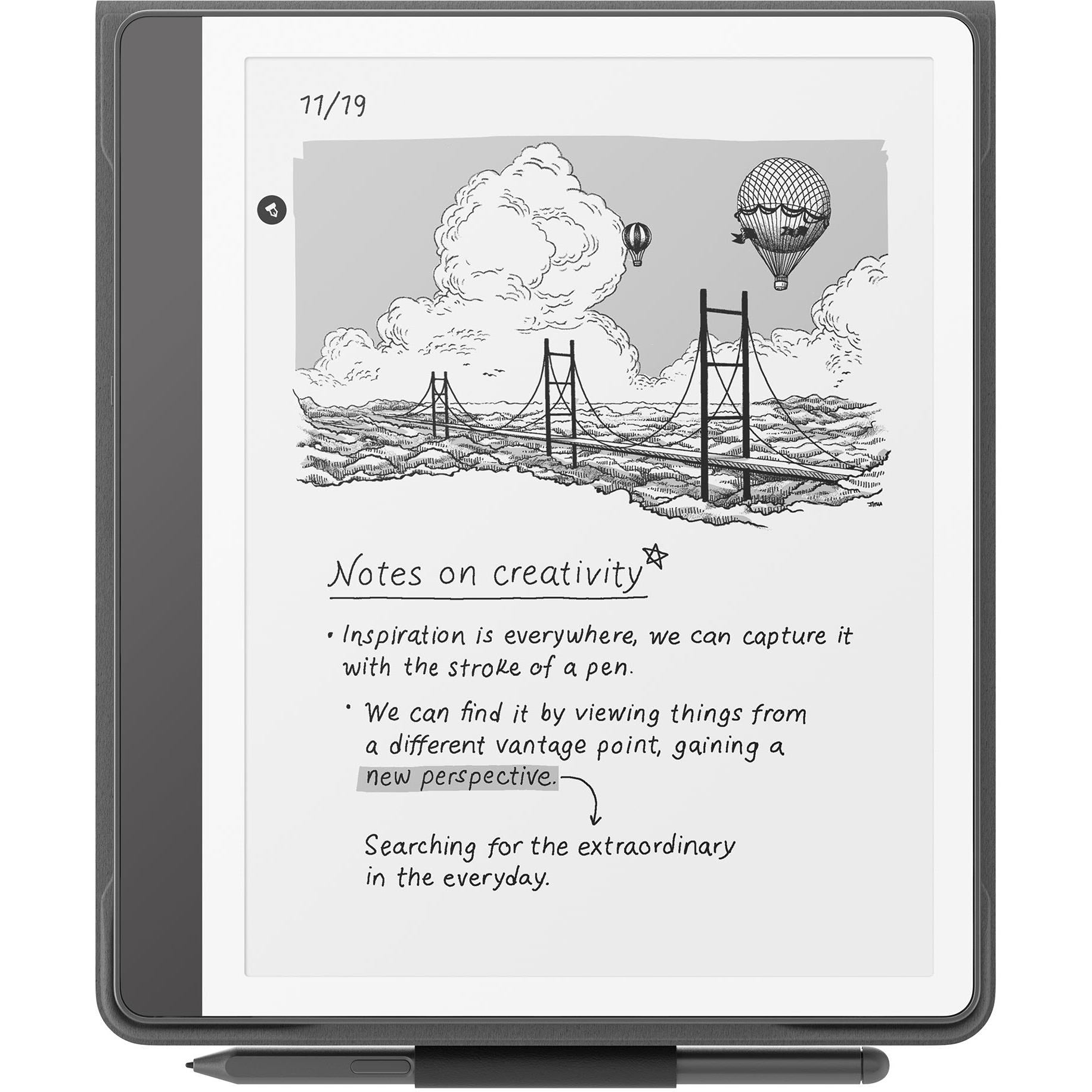 Kindle Scribe Plant Based Leather Folio [2024] (Black)