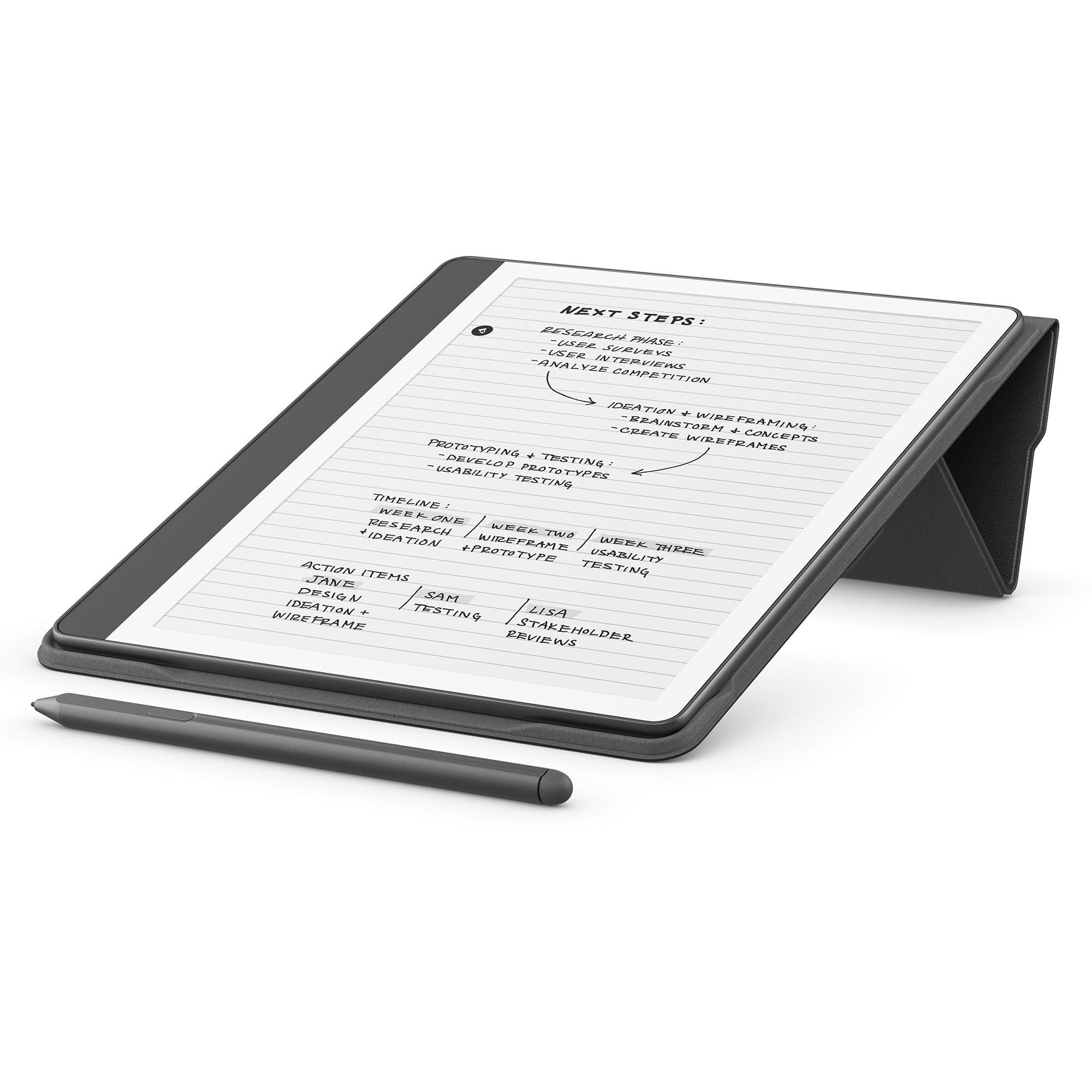 Kindle Scribe Plant Based Leather Folio [2024] (Black)