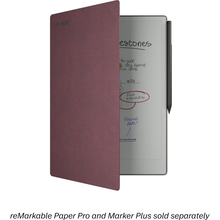 reMarkable BookFolio Pro Mosaic Weave for Remarkable Paper Pro (Burgundy)