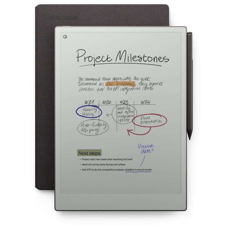 reMarkable Paper Pro with MarkerPlus and Book Folio Pro (Basalt)