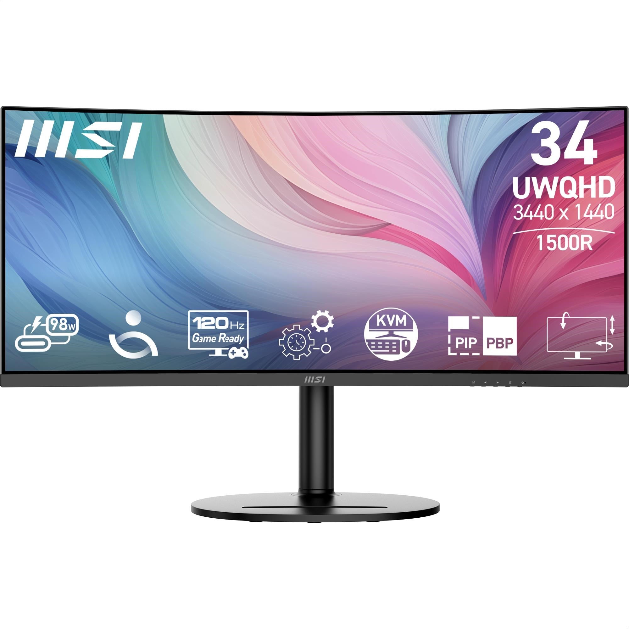 MSI Modern MD342CQP 34' UWQHD 120Hz USB-C 98W Curved Professional Monitor