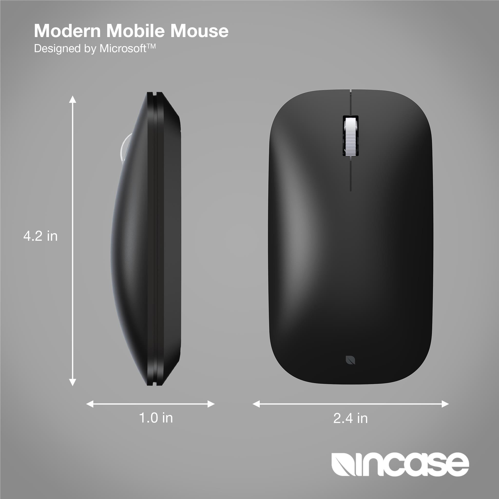 Incase Modern Mobile Mouse Designed by Microsoft (Black)