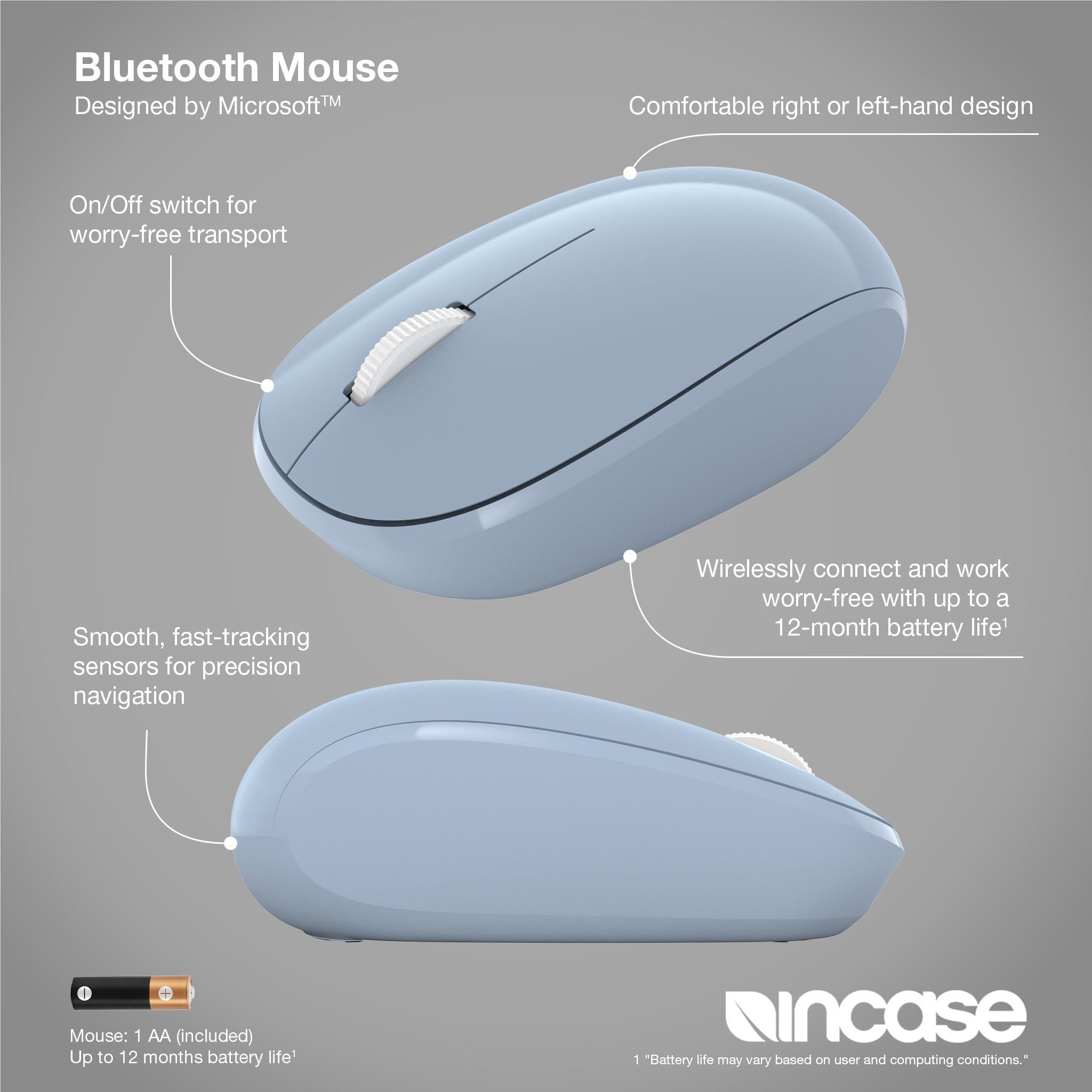Incase Bluetooth Mouse Designed by Microsoft (Pastel Blue)