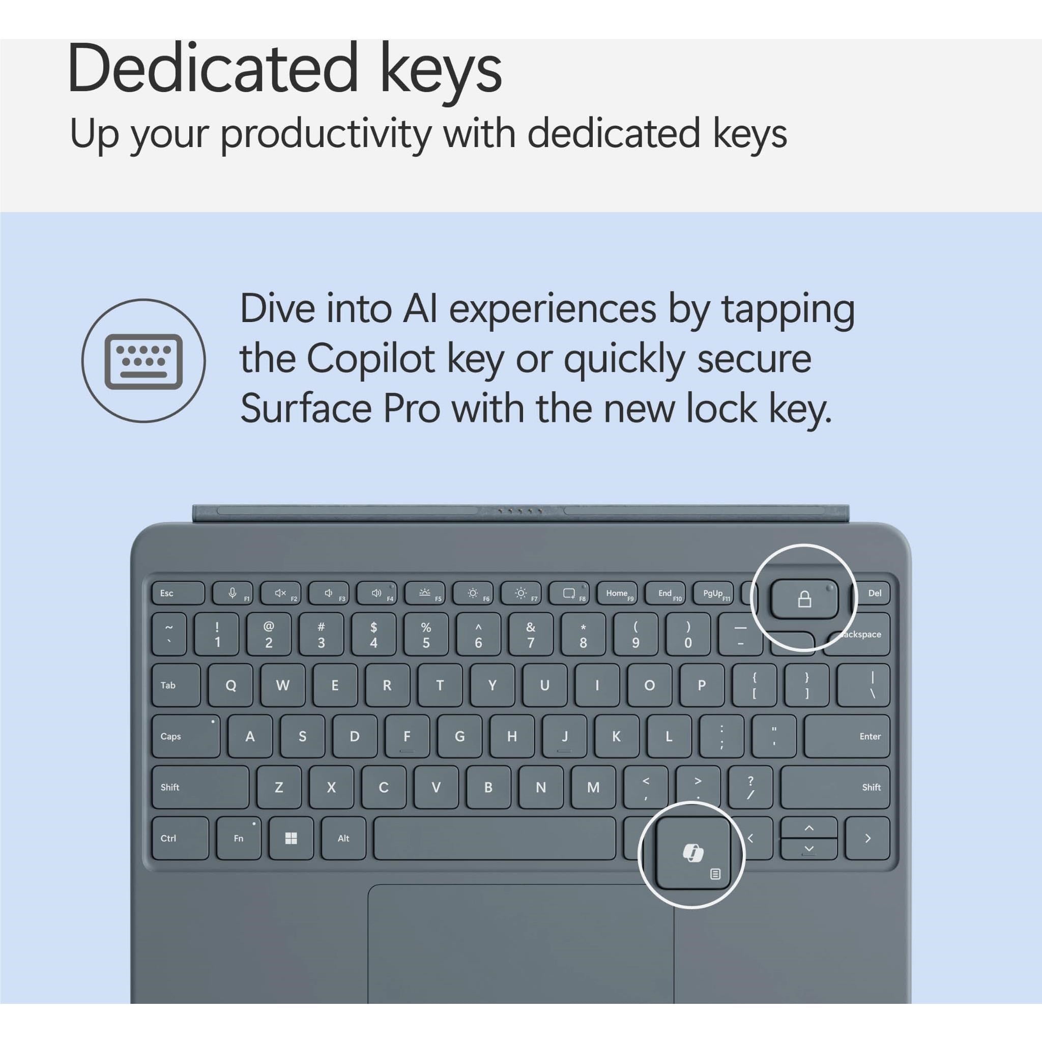 Microsoft Surface Pro 12-inch (1st Edition) Keyboard with Slim Pen (Ocean)