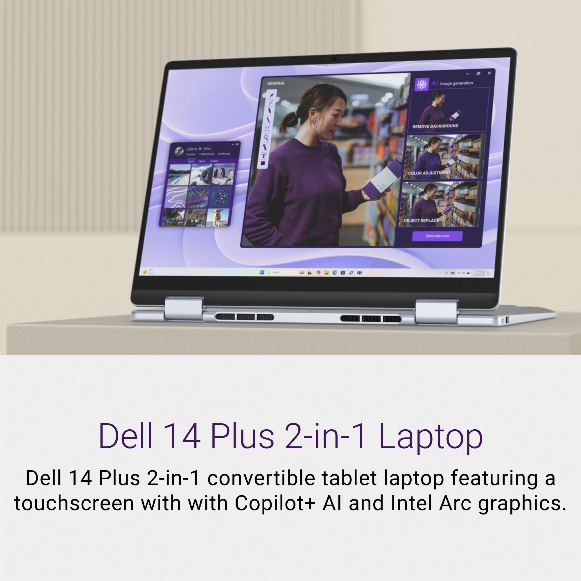 Dell 14 Plus 14' FHD+ 2-in-1 Copilot+ AI PC Laptop (Intel Core Ultra 7-256V)[1TB]