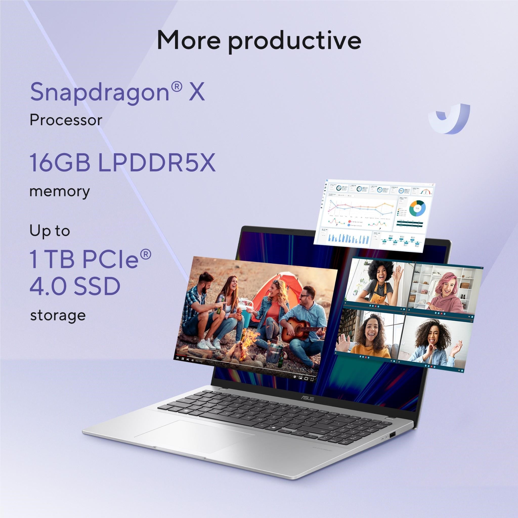 ASUS Vivobook 16 16' WUXGA Laptop (Copilot+ PC)[512GB]