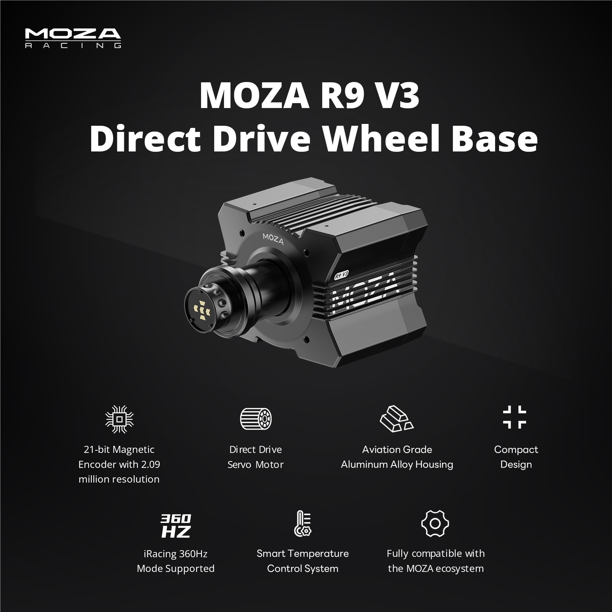 MOZA R9 V3 Direct Drive Wheel Base