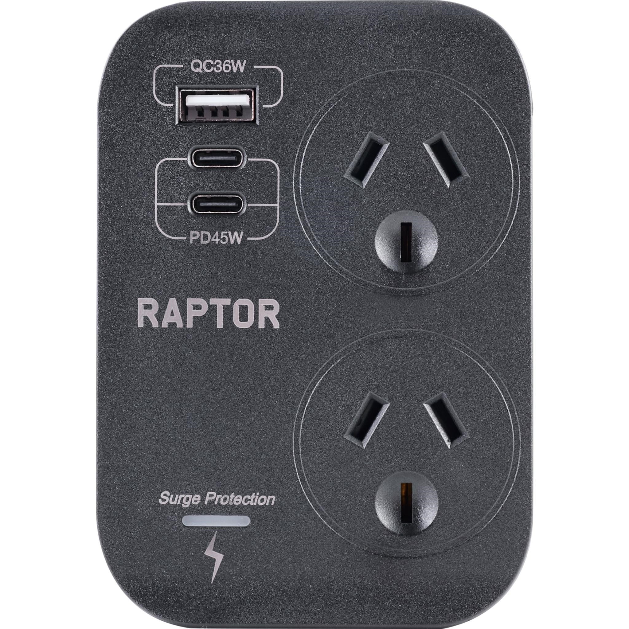 Jackson Raptor Dual Outlet Surger Protector with 3 USB Ports