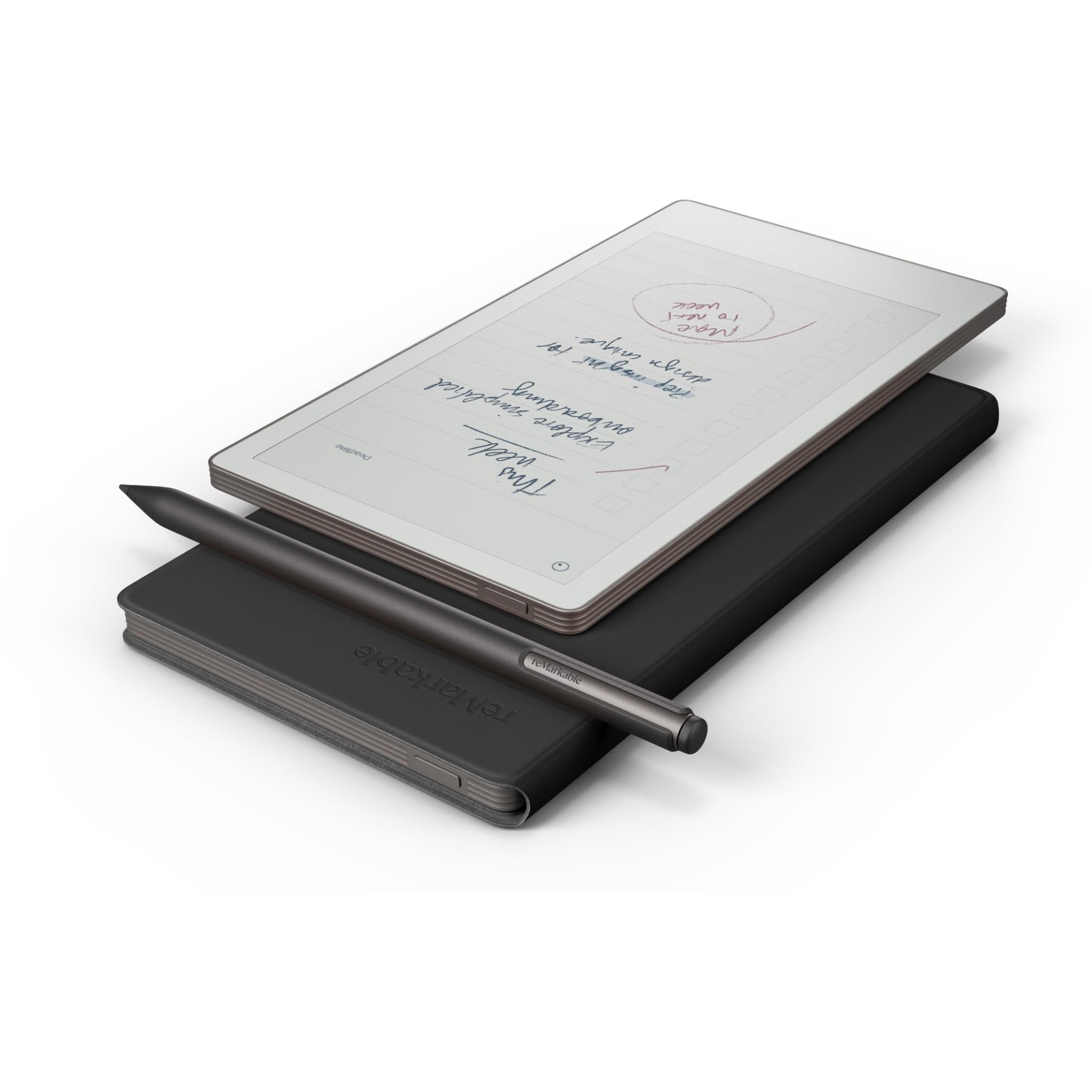 reMarkable Paper Pro Move with MarkerPlus + BookFolio Premium Leather (Black)