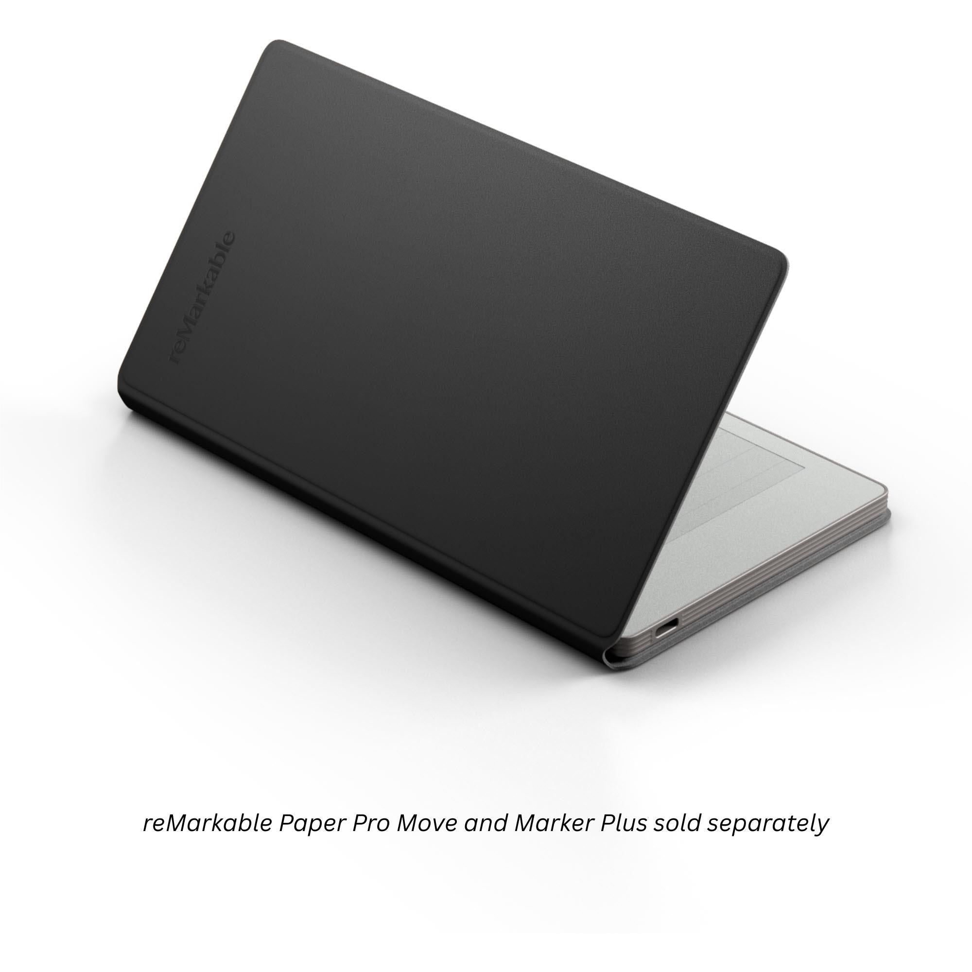 reMarkable Premium Leather Book Folio for reMarkable Paper Pro Move (Black)